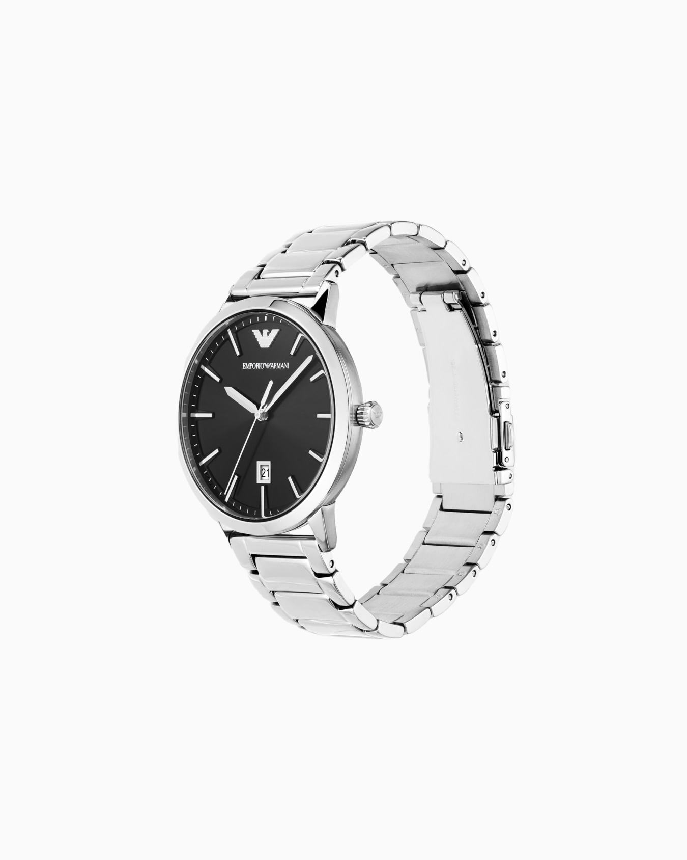 Montre à trois aiguilles en acier inoxydable avec date Diapositive 1