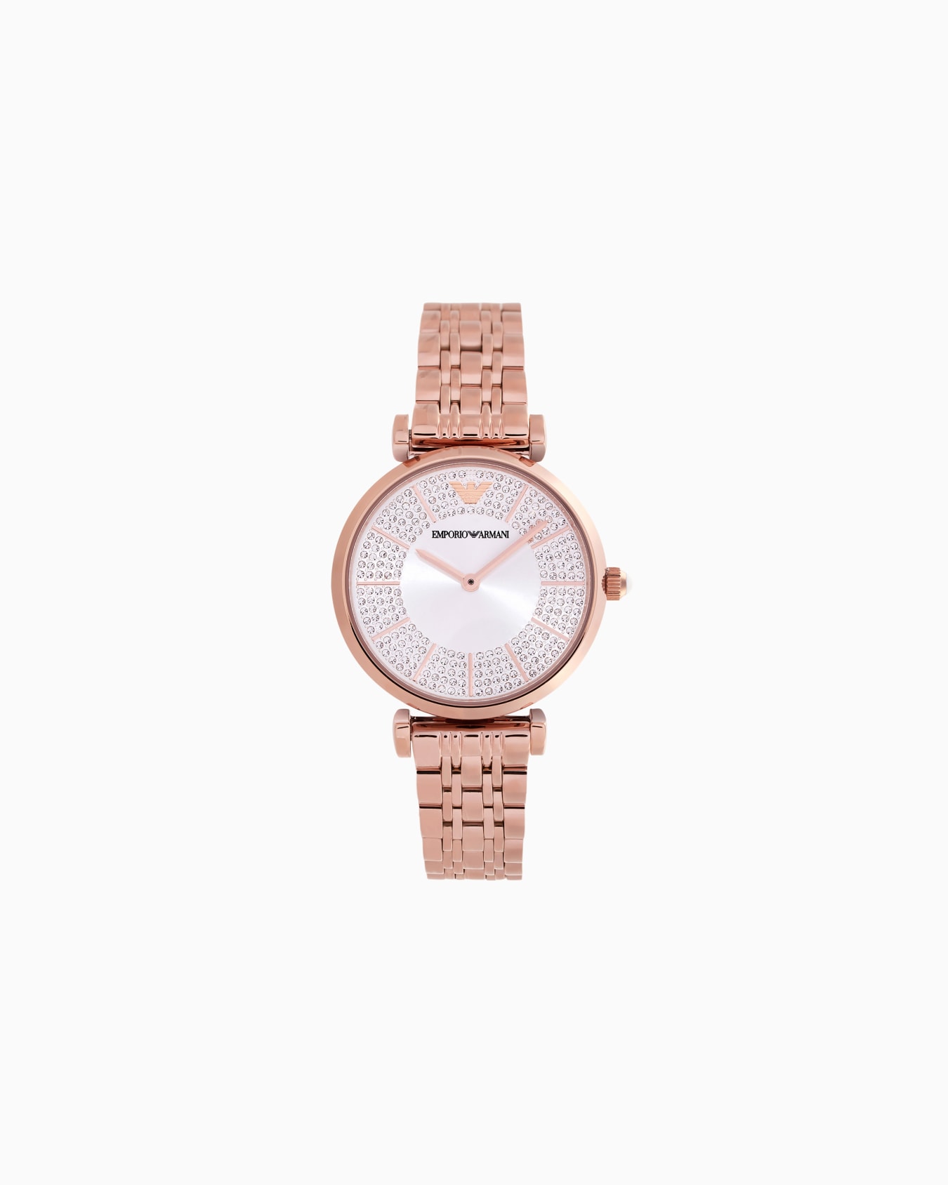 Two-Hand Rose Gold-Tone Stainless Steel Watch Slide 0