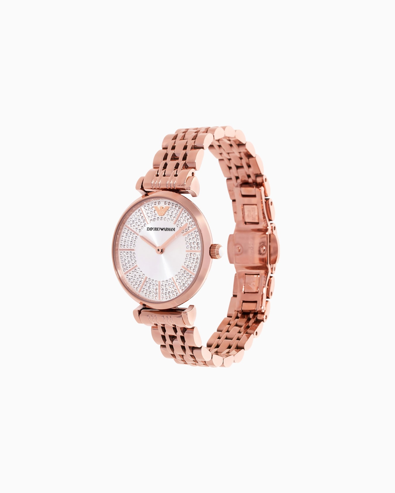 Two-Hand Rose Gold-Tone Stainless Steel Watch Slide 2