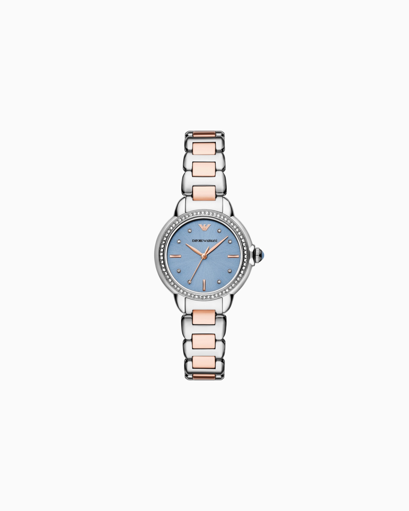 Three-Hand Two-Tone Stainless Steel Watch Slide 0