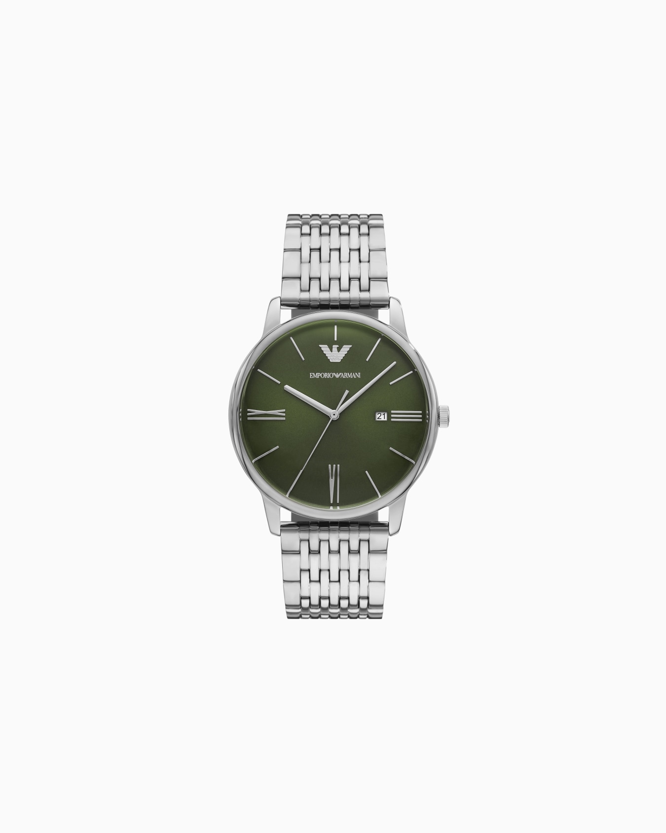  Montre à trois aiguilles et date en acier inoxydable Diapositive 0
