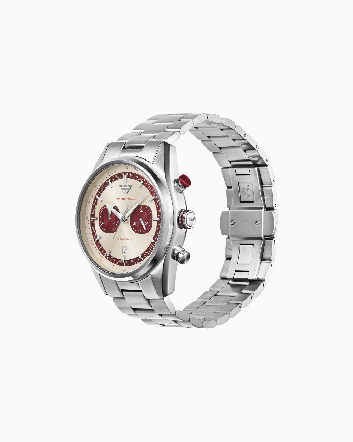  Reloj de acero inoxidable con cronógrafo Diapositiva 1