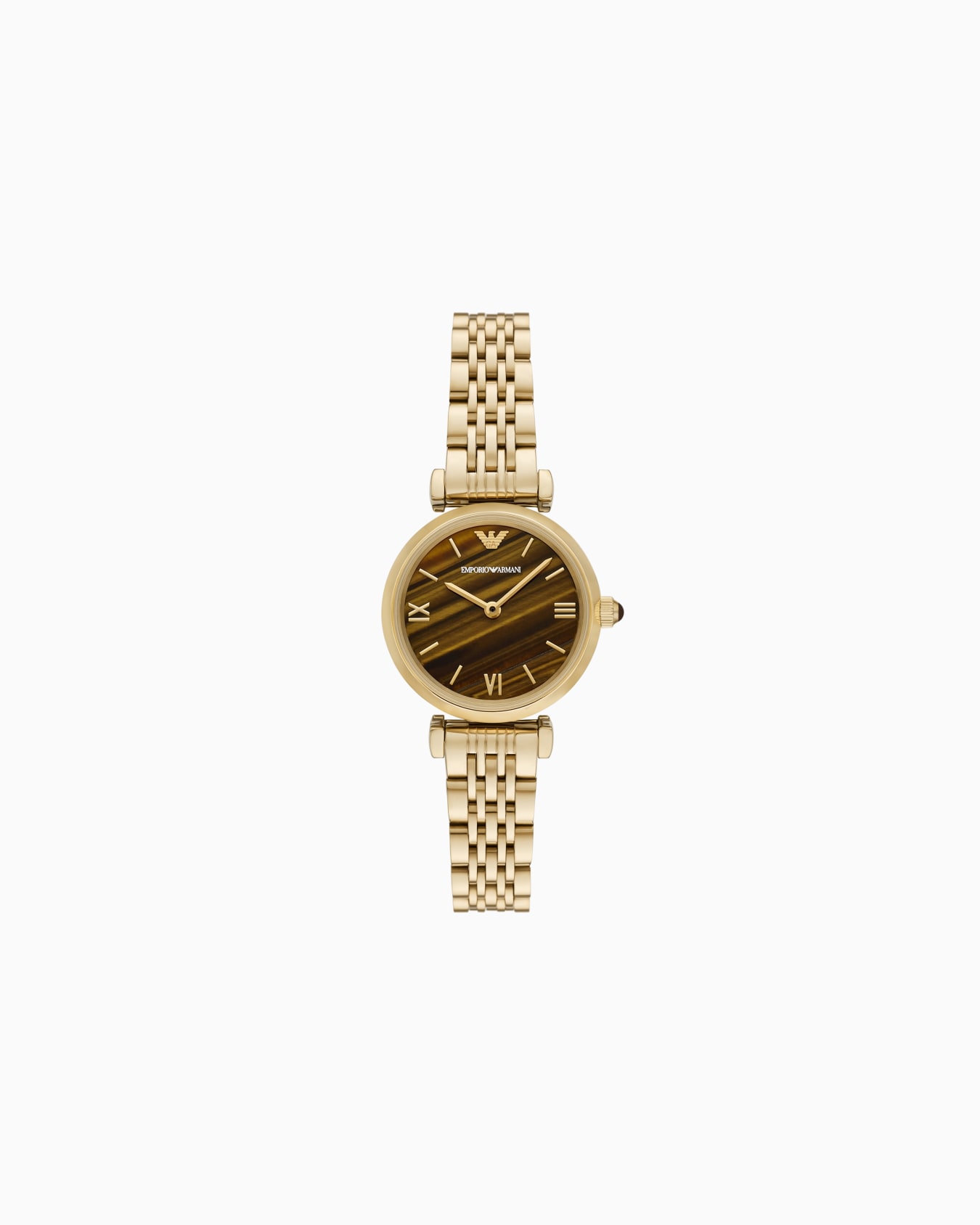 Orologio a due lancette in acciaio inossidabile color oro Slide 0