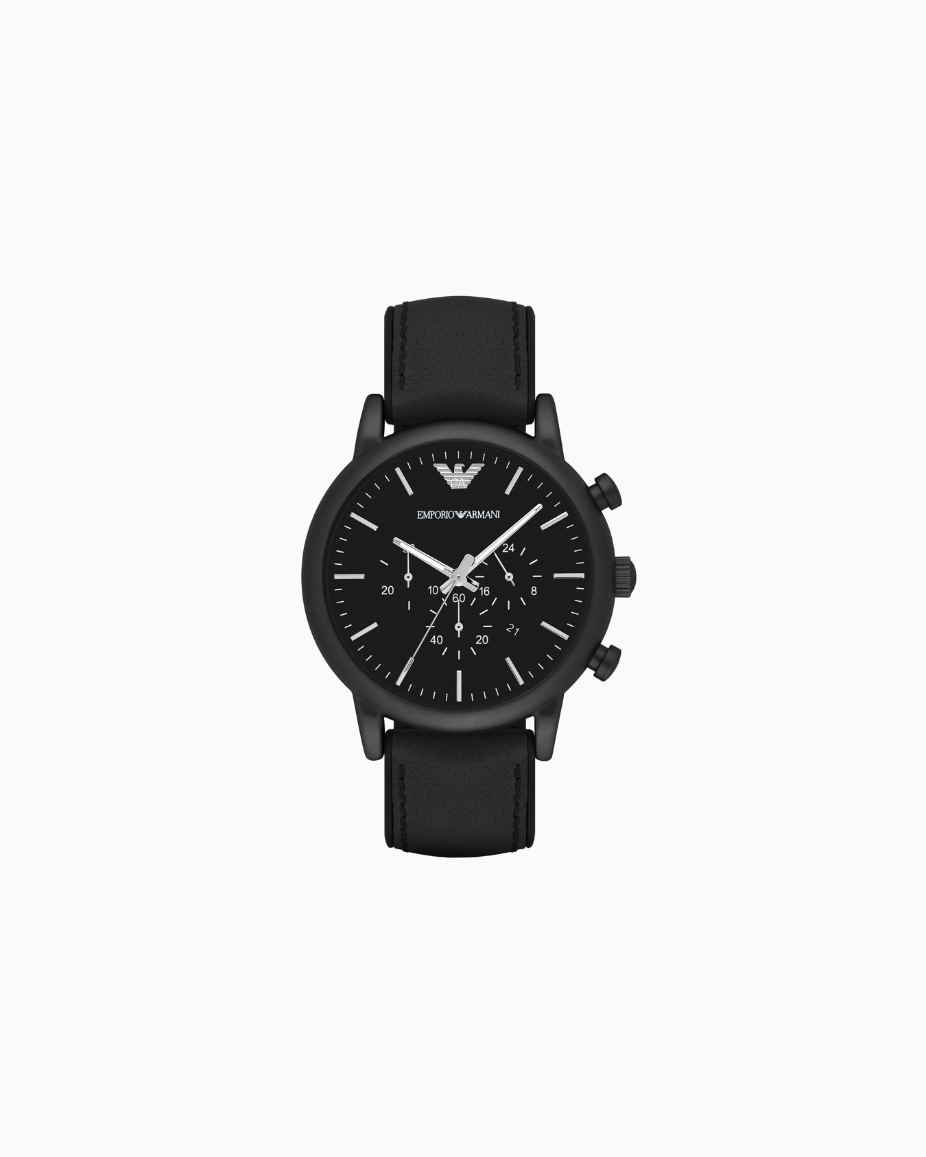 Men's Chronograph Leather Watch Slide 0
