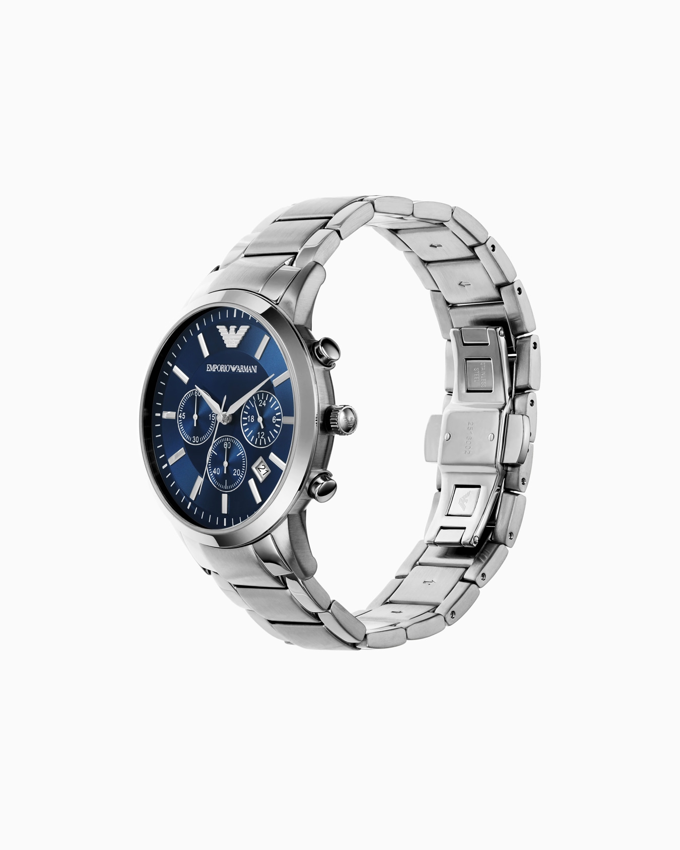Men's Chronograph Stainless Steel Watch Slide 1