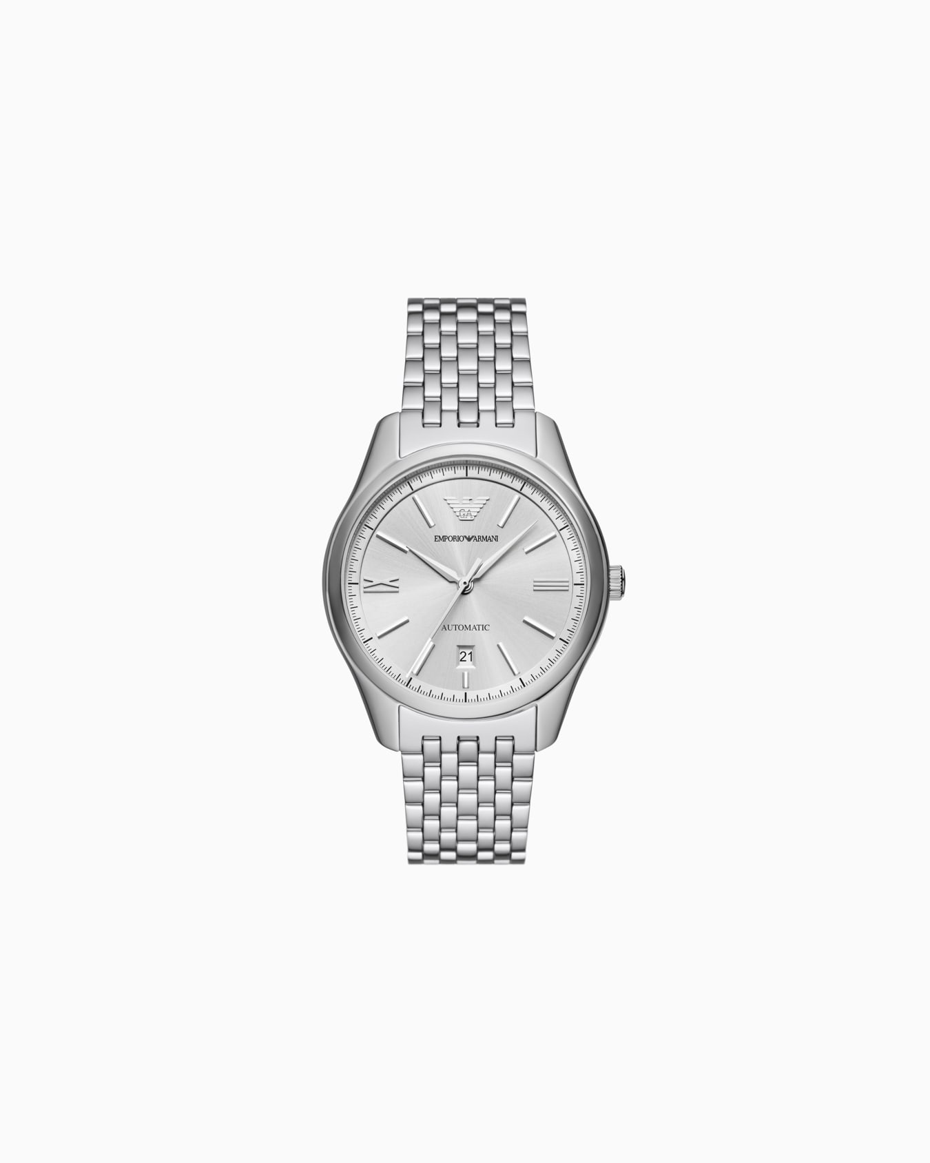 Montre automatique à trois aiguilles et date en acier inoxydable Diapositive 0