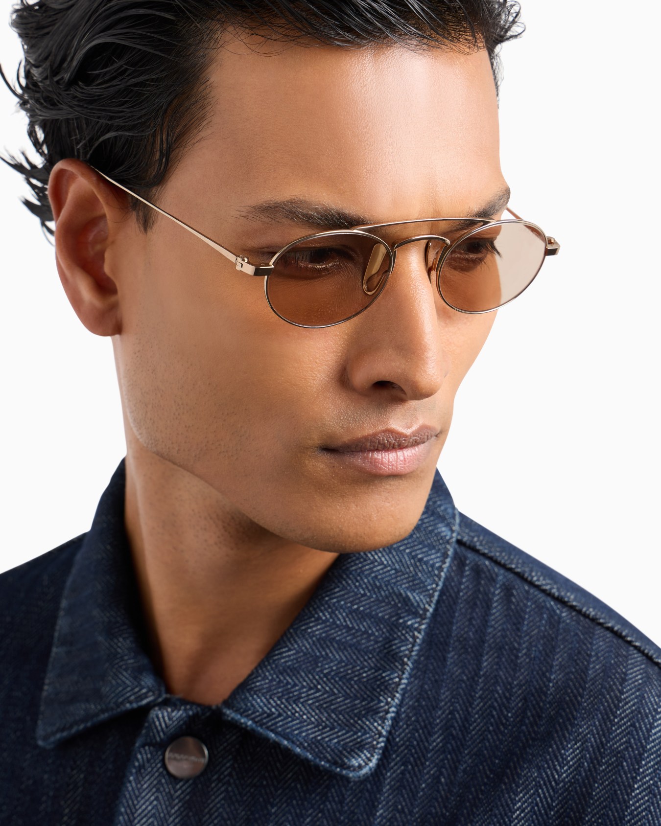 Lunettes de soleil ovales modèle homme Diapositive 5