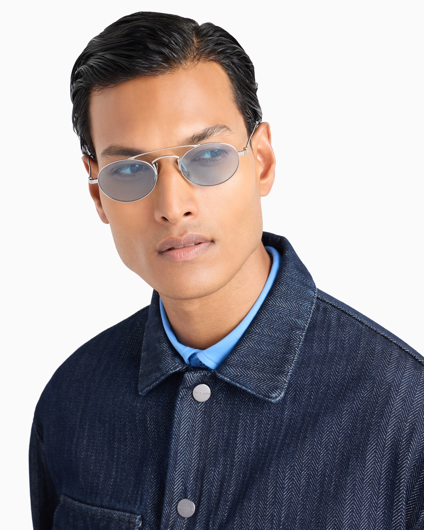 Lunettes de soleil ovales modèle homme Diapositive 6