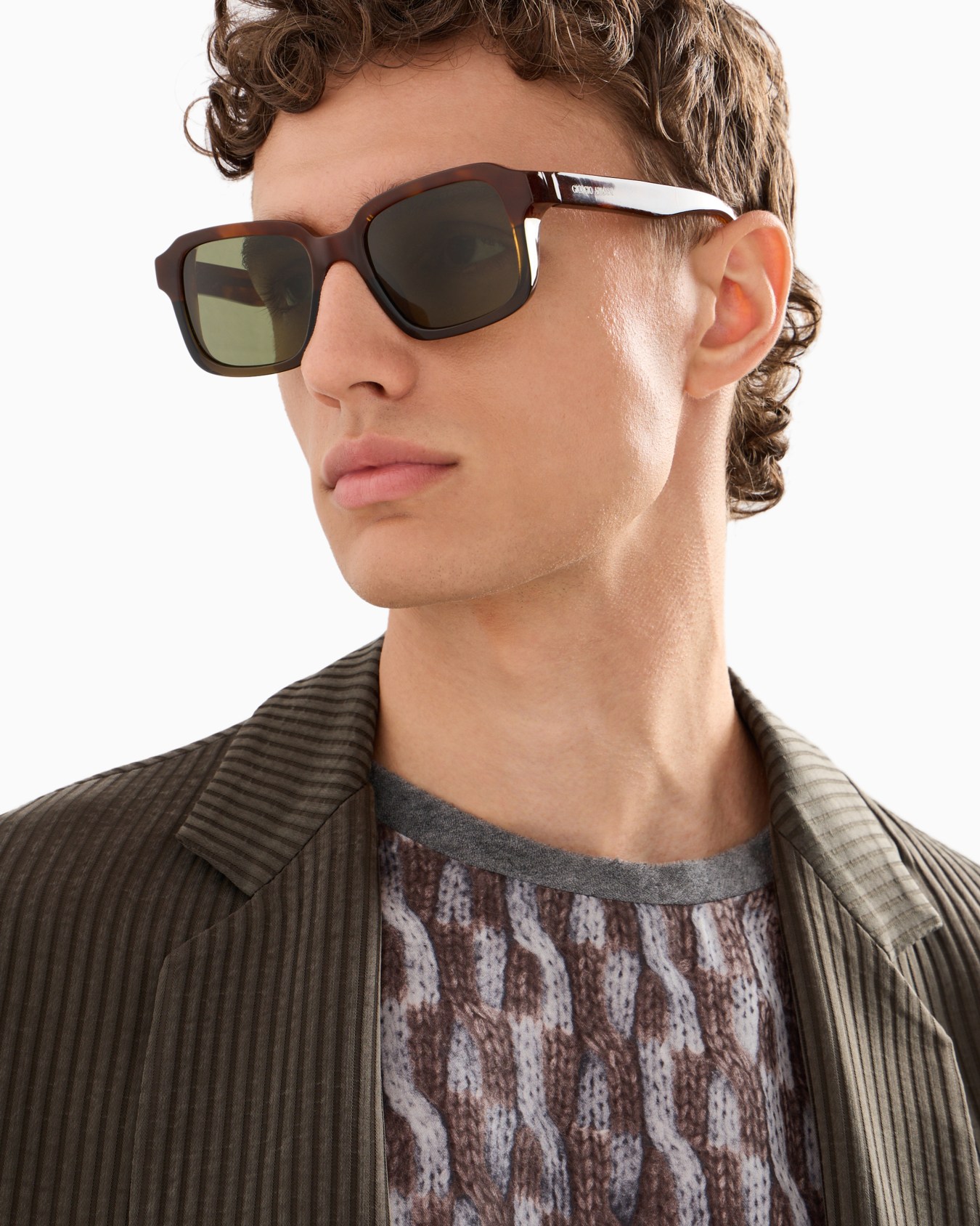 Men’s rectangular sunglasses スライドする 1