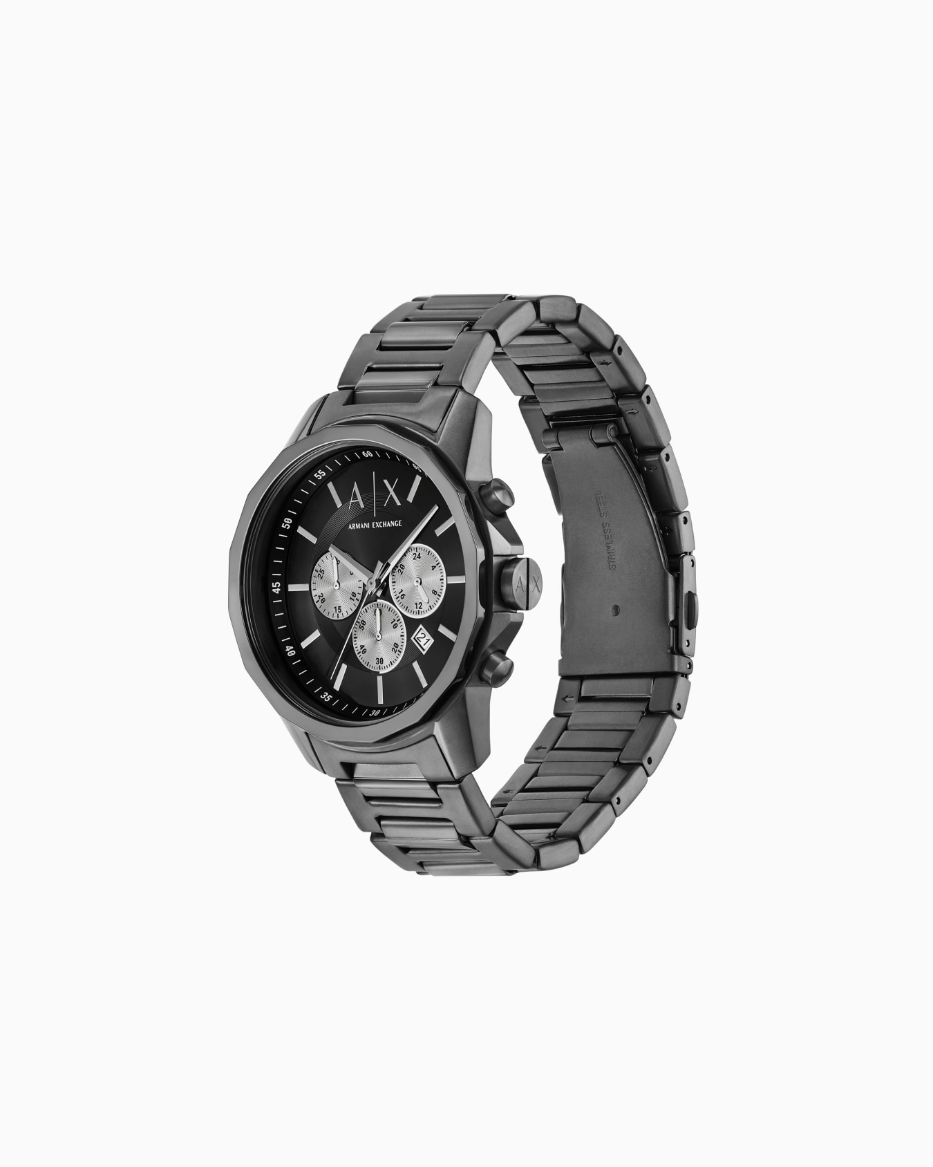  Chronograph Stainless Steel Watch Diapositiva 1