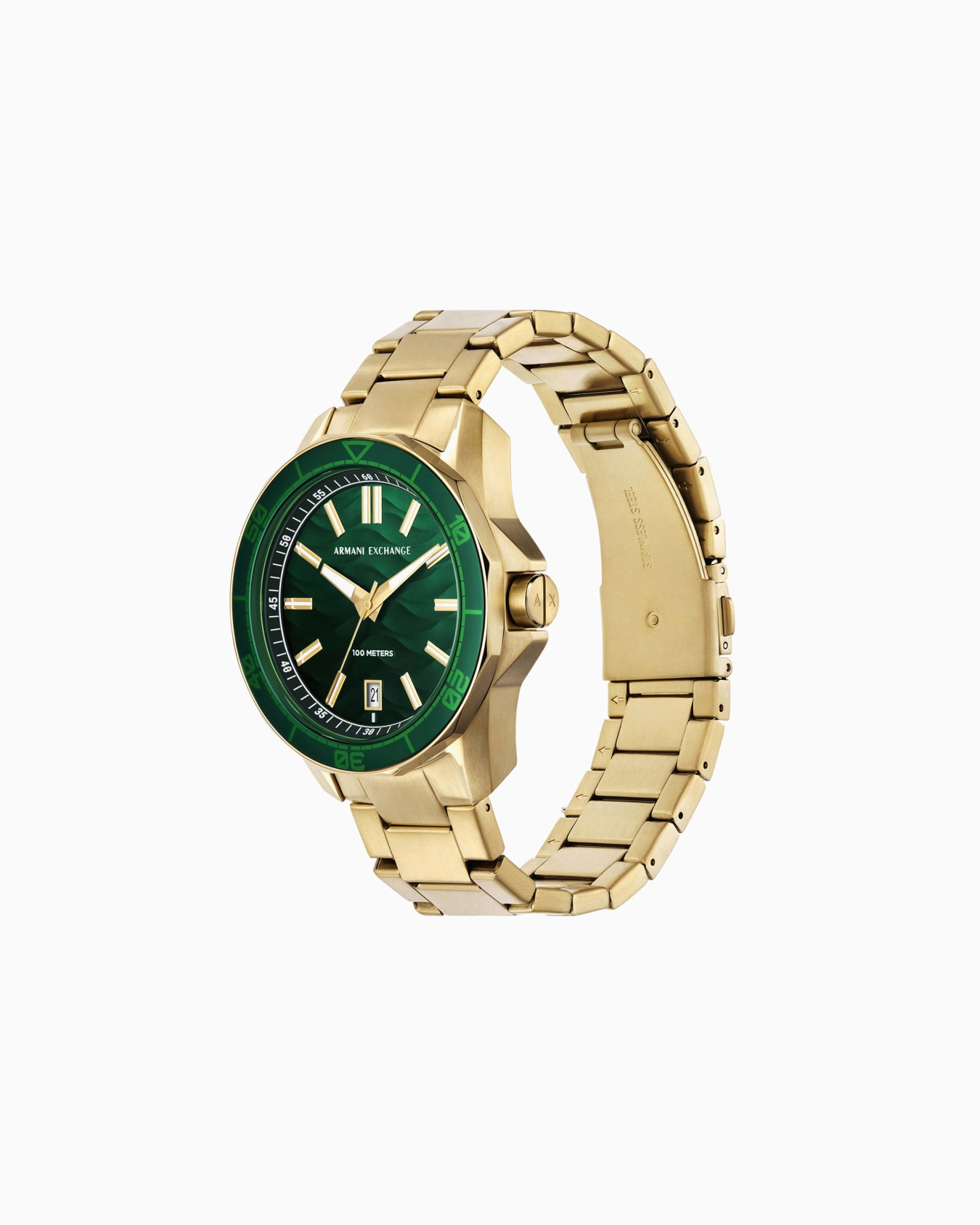 Watch with three-hand steel movement Slide 1