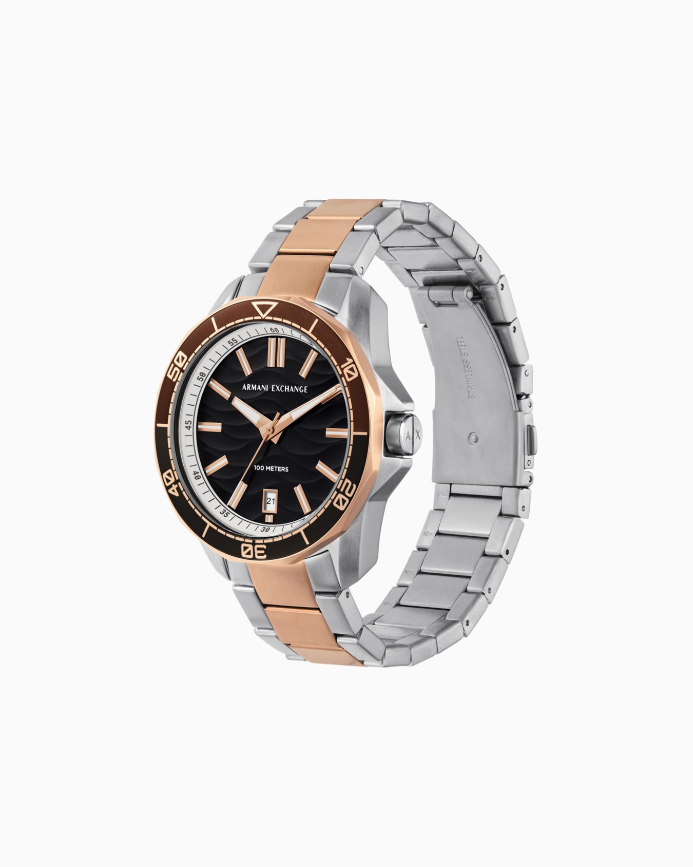  Chronograph Black Stainless Steel Watch Slide 1