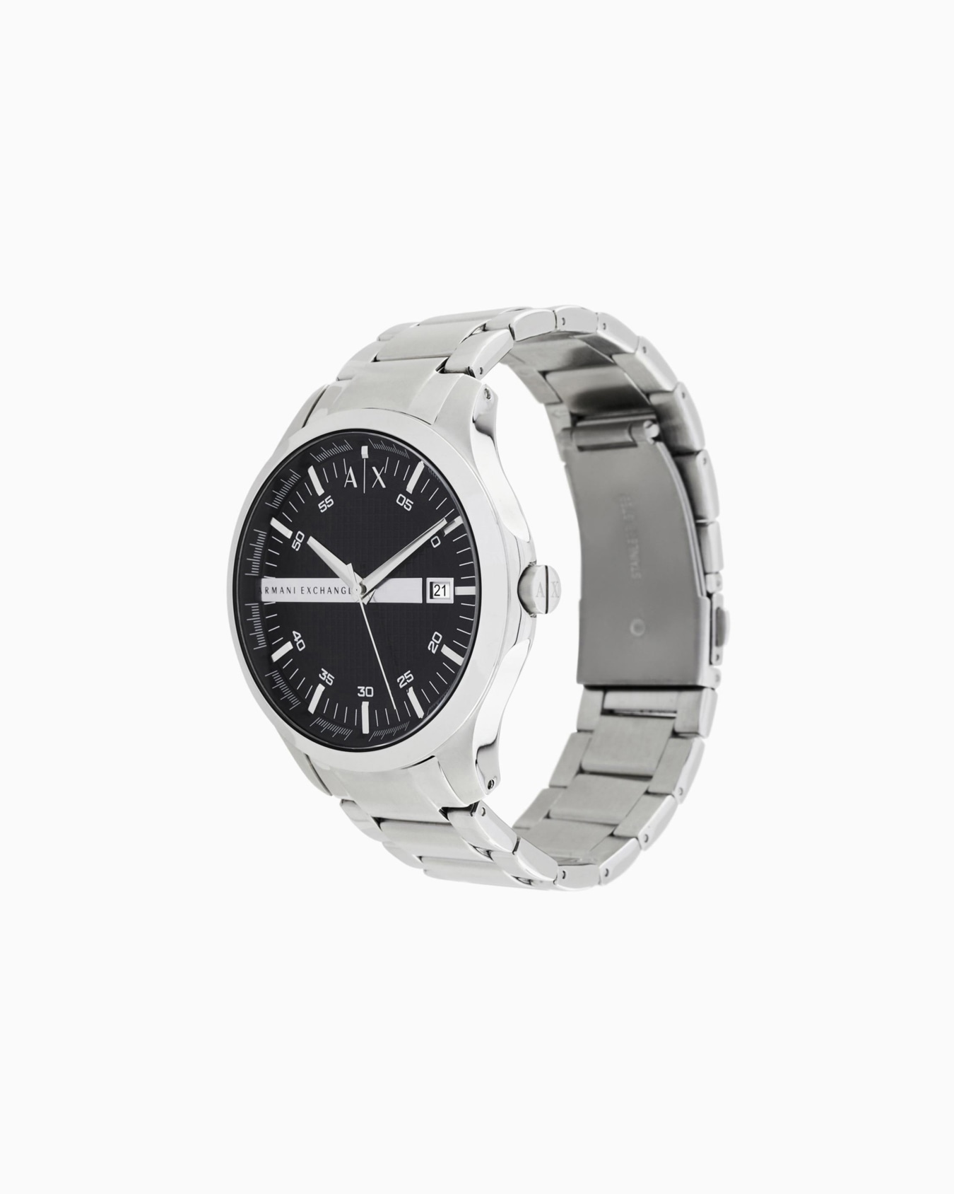Three-hand watch with steel strap Slide 1