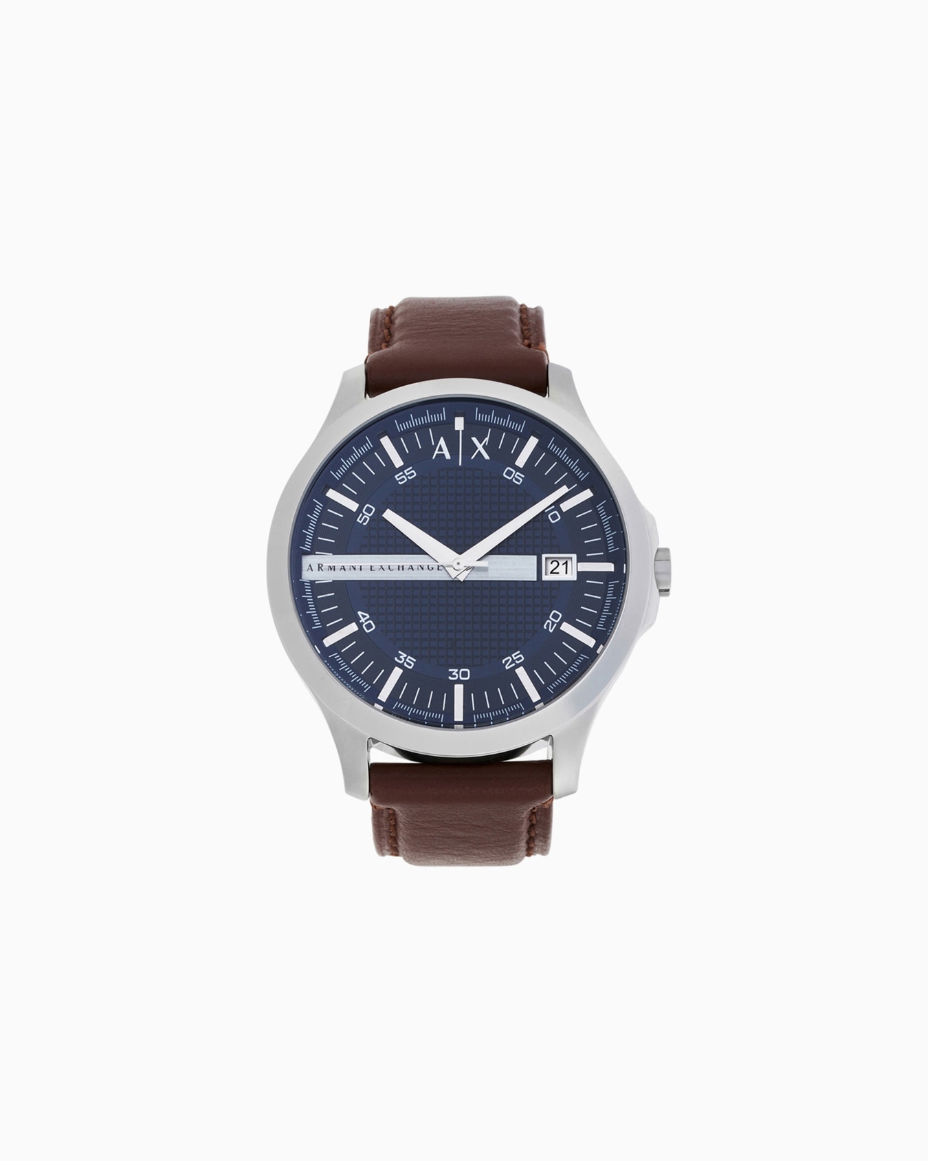 Three-hand watch with leather strap Slide 0