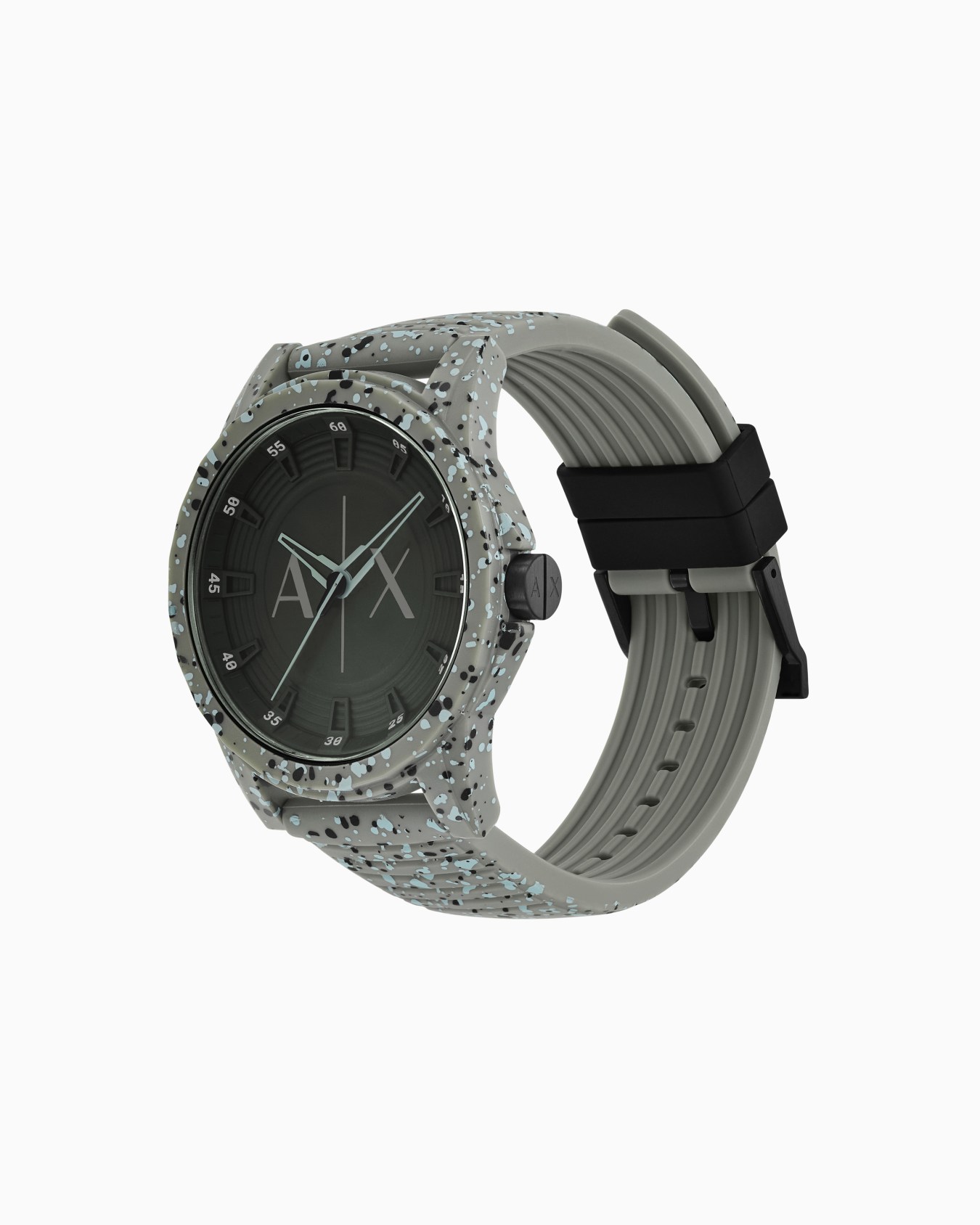  Three-Hand Green Silicone Watch Folie 1