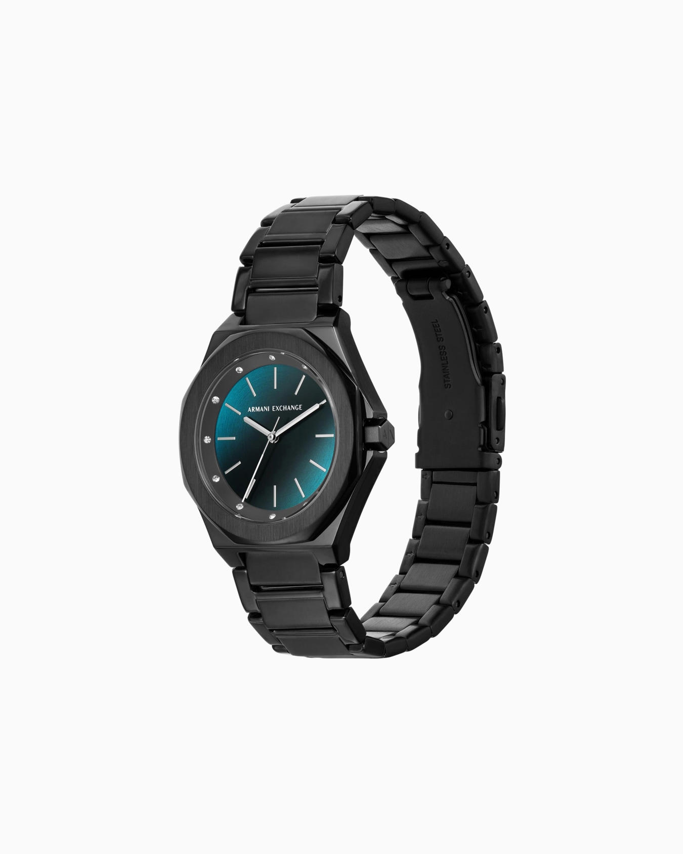 Orologio a tre sfere con cinturino in acciaio Slide 1