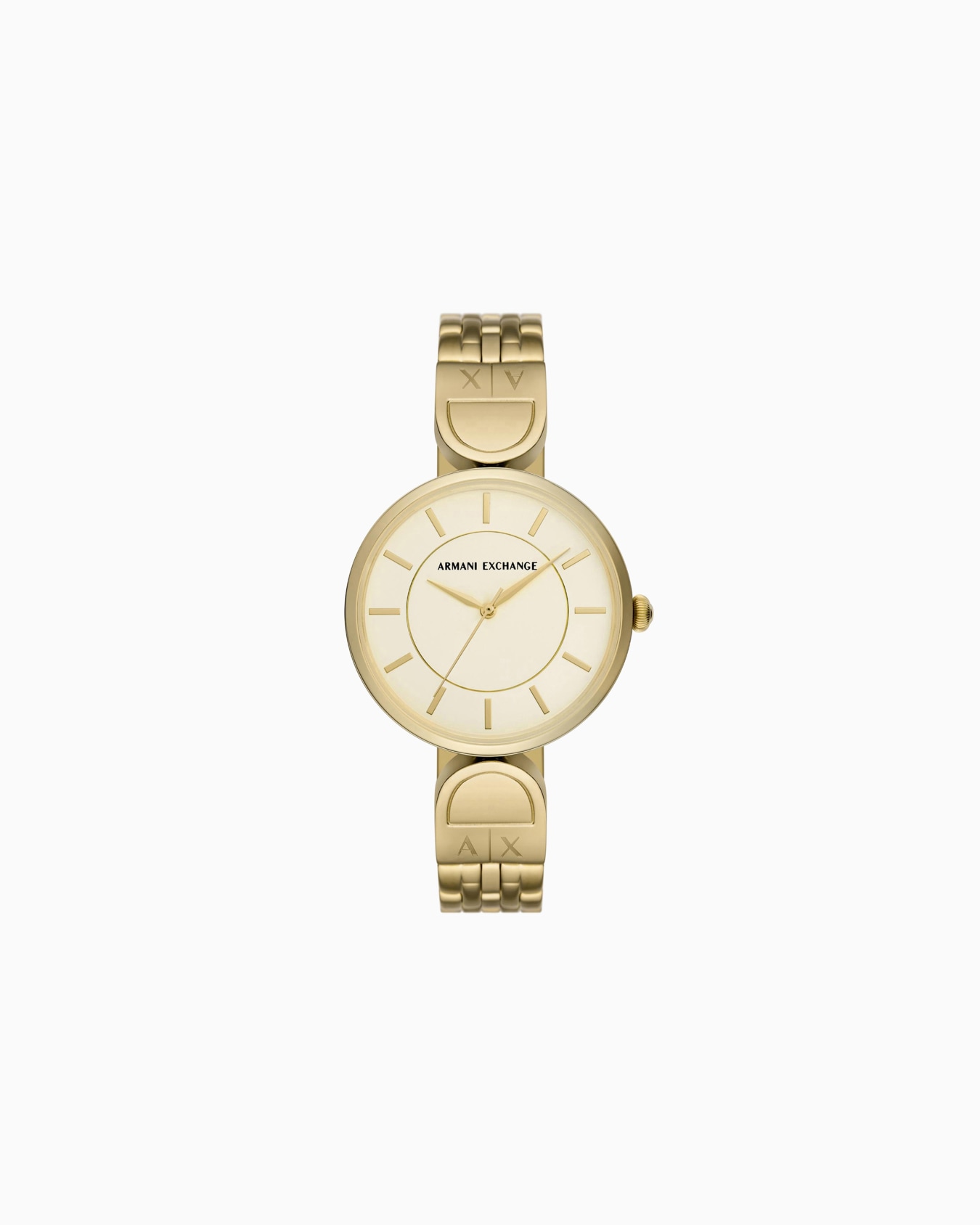 Three-hand gold-tone stainless steel watch Slide 0