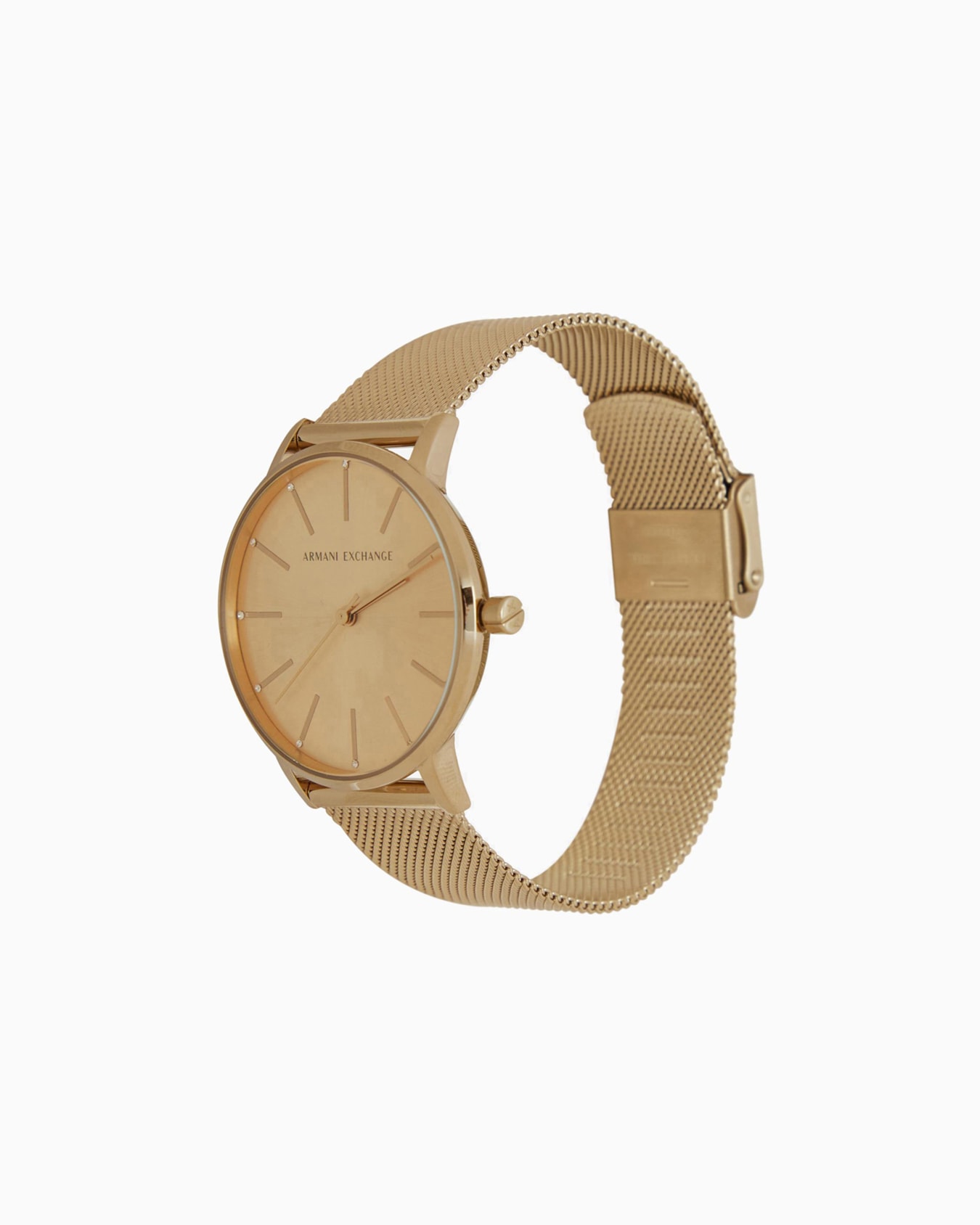 Montre à trois aiguilles en acier inoxydable doré Diapositive 1
