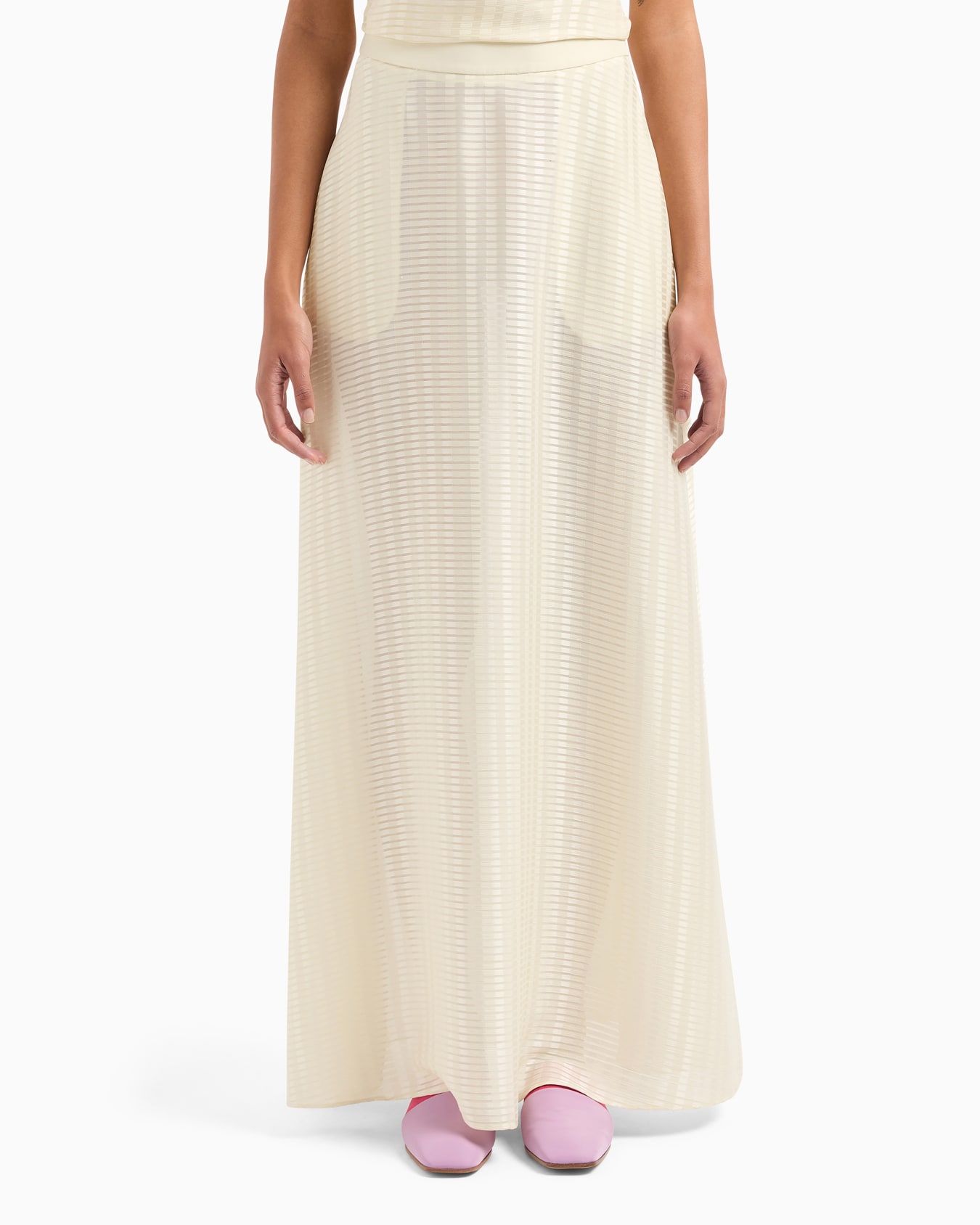 Long skirt with all-over rectangle design Slide 1