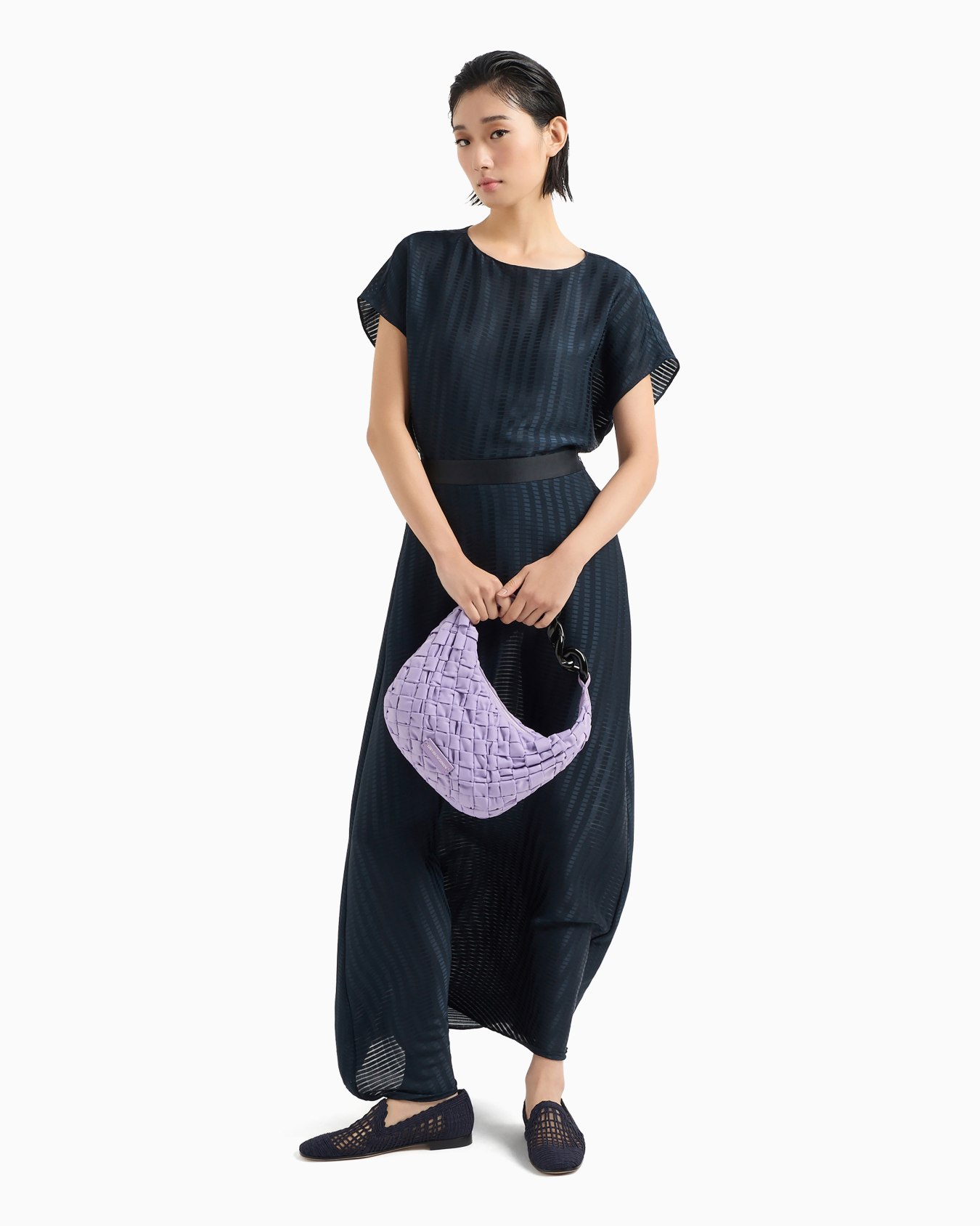 Jupe longue avec motif rectangle all over Diapositive 3