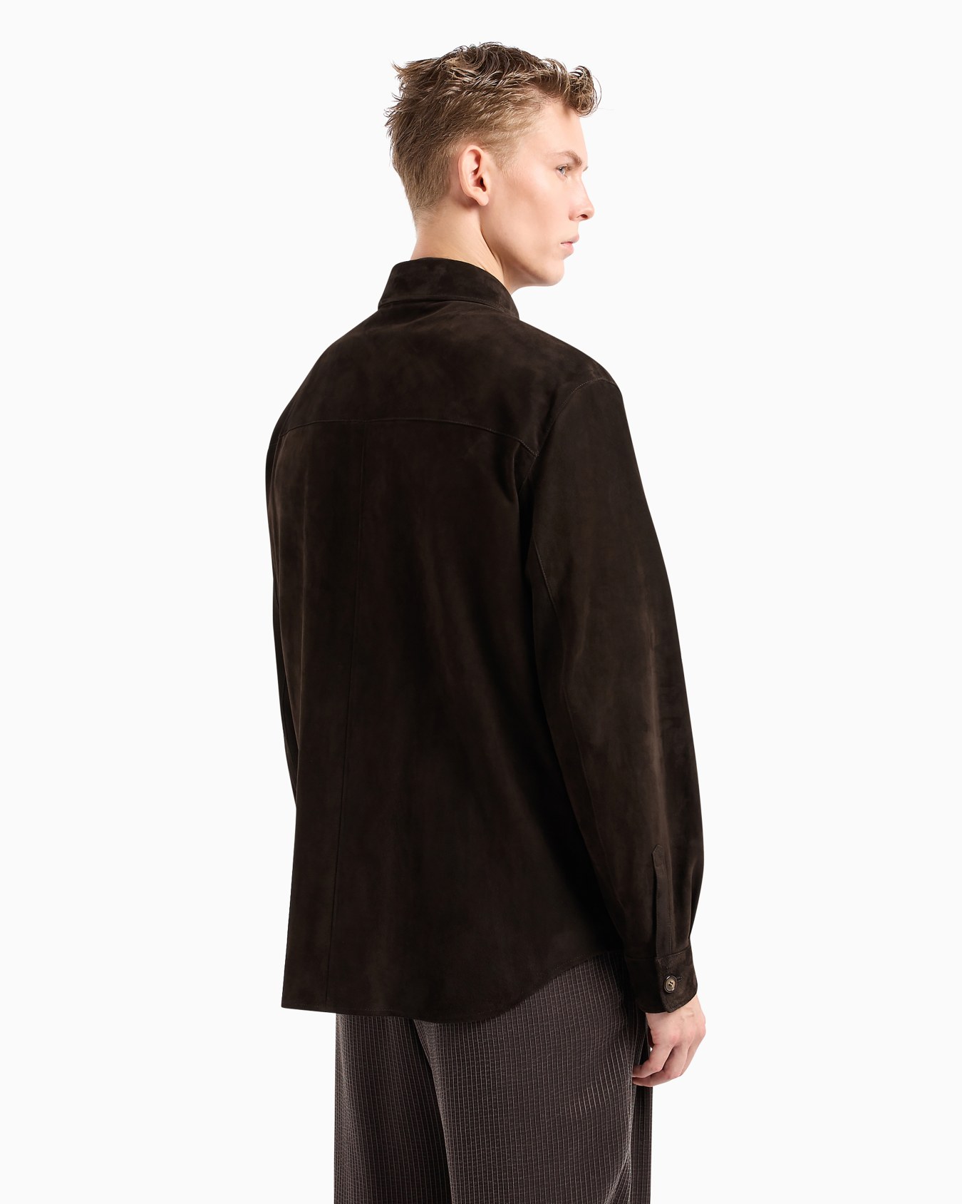 Camicia over in pelle scamosciata Slide 2