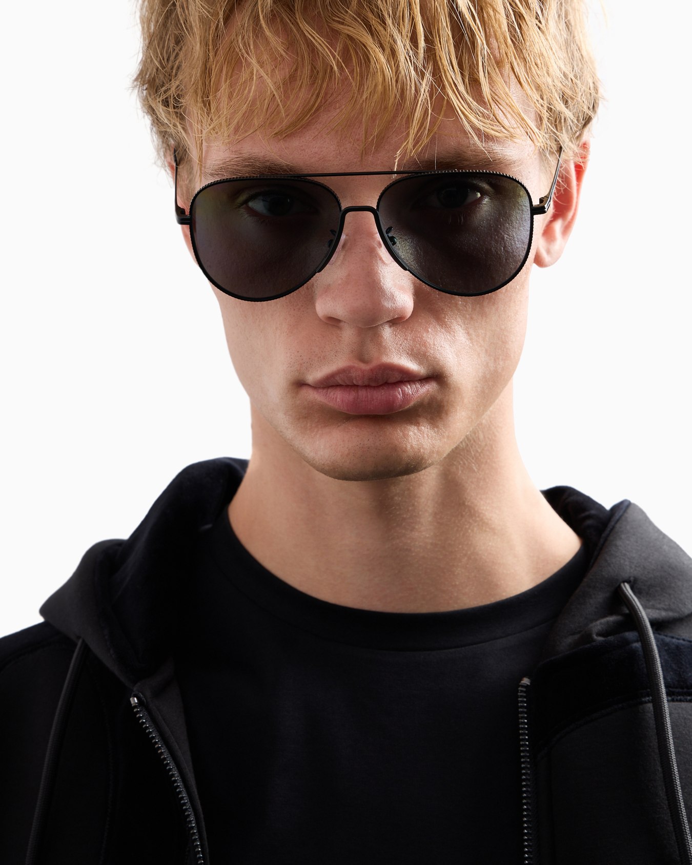 Lunettes de soleil homme forme aviateur Coupe asiatique Diapositive 1