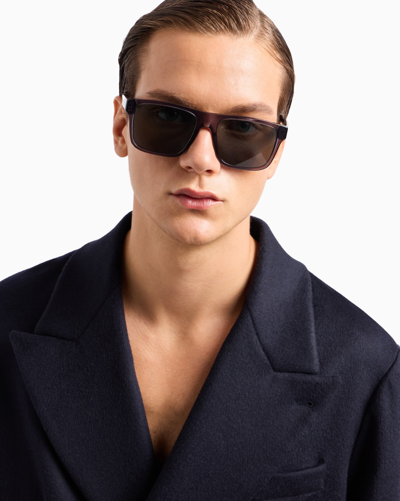 Lunettes de soleil pour homme de forme carrée, ajustement asiatique Diapositive 1