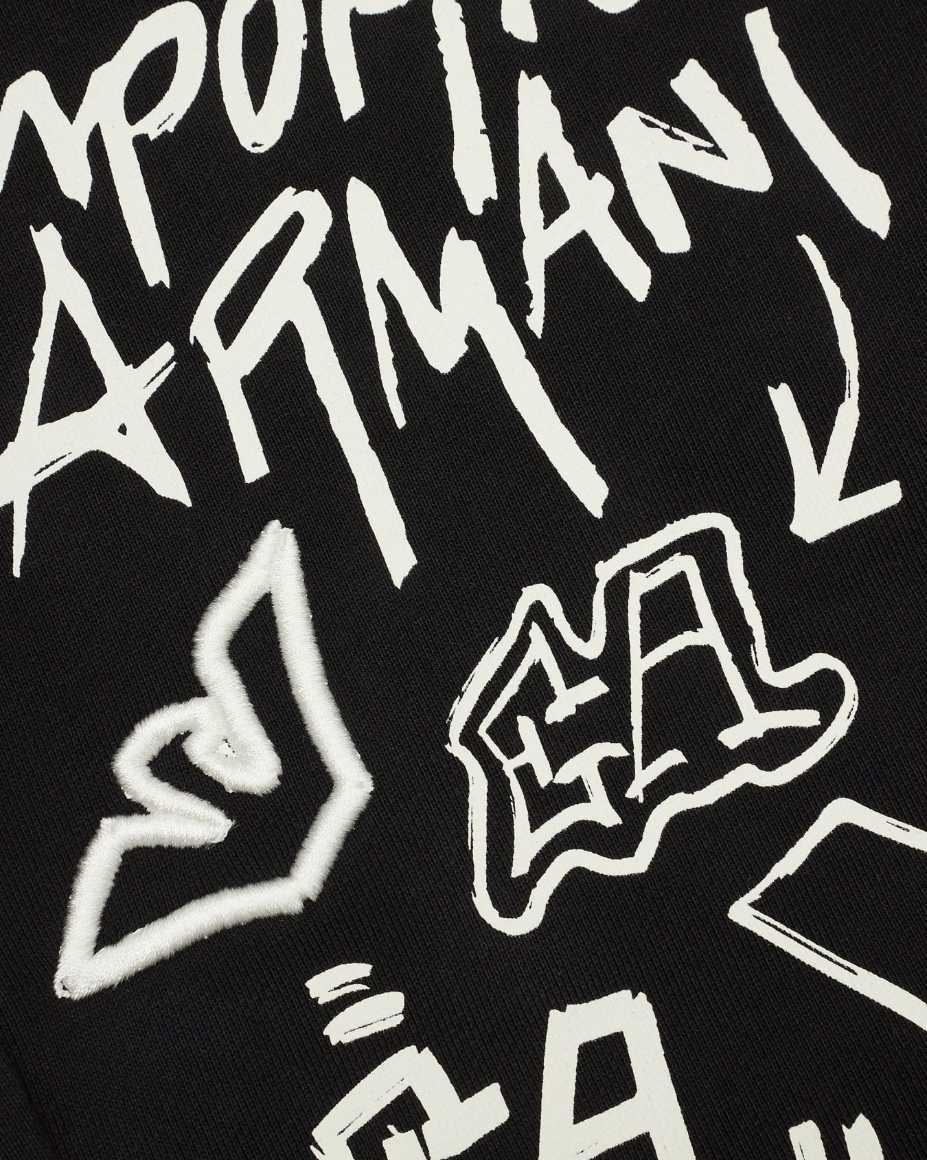 EA Crew jersey joggers with graffiti logo print Slide 1
