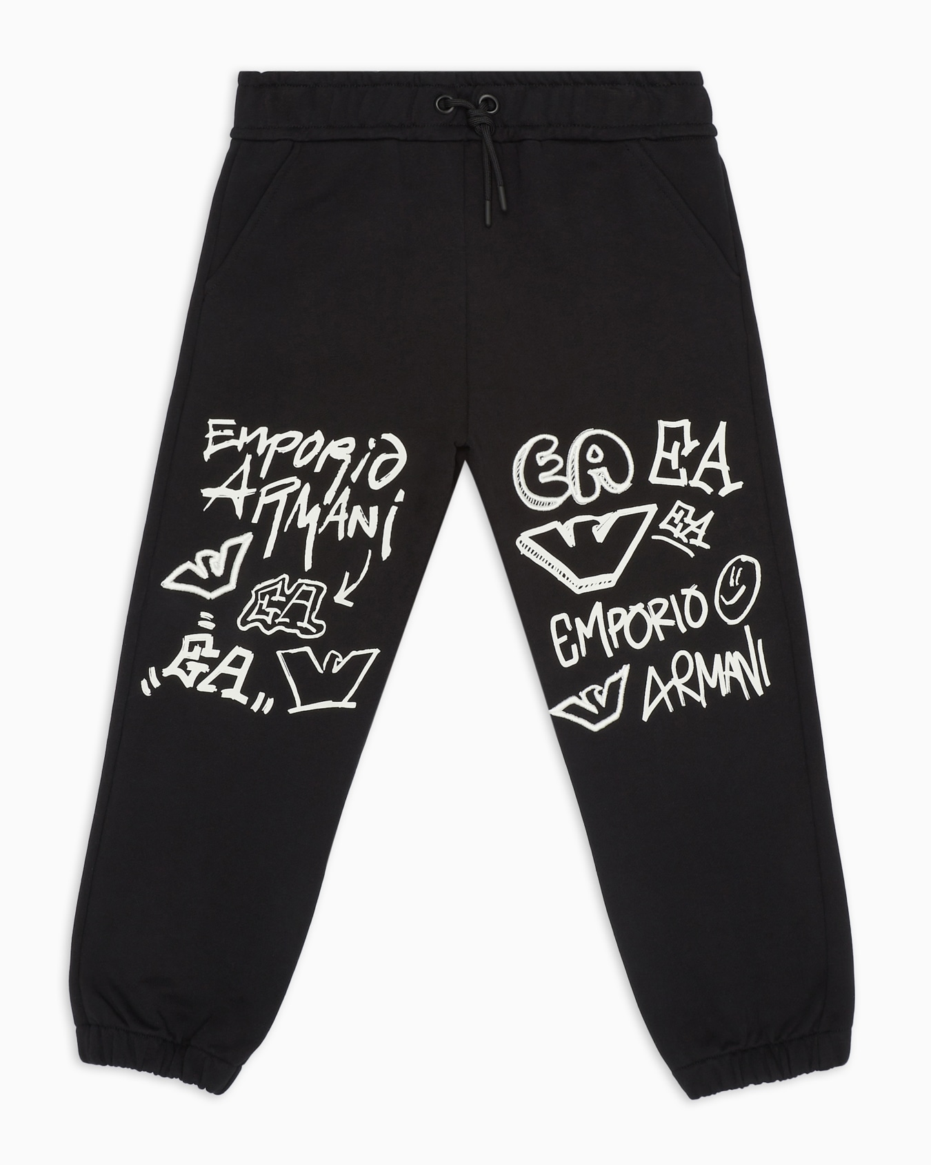 EA Crew jersey joggers with graffiti logo print Slide 0