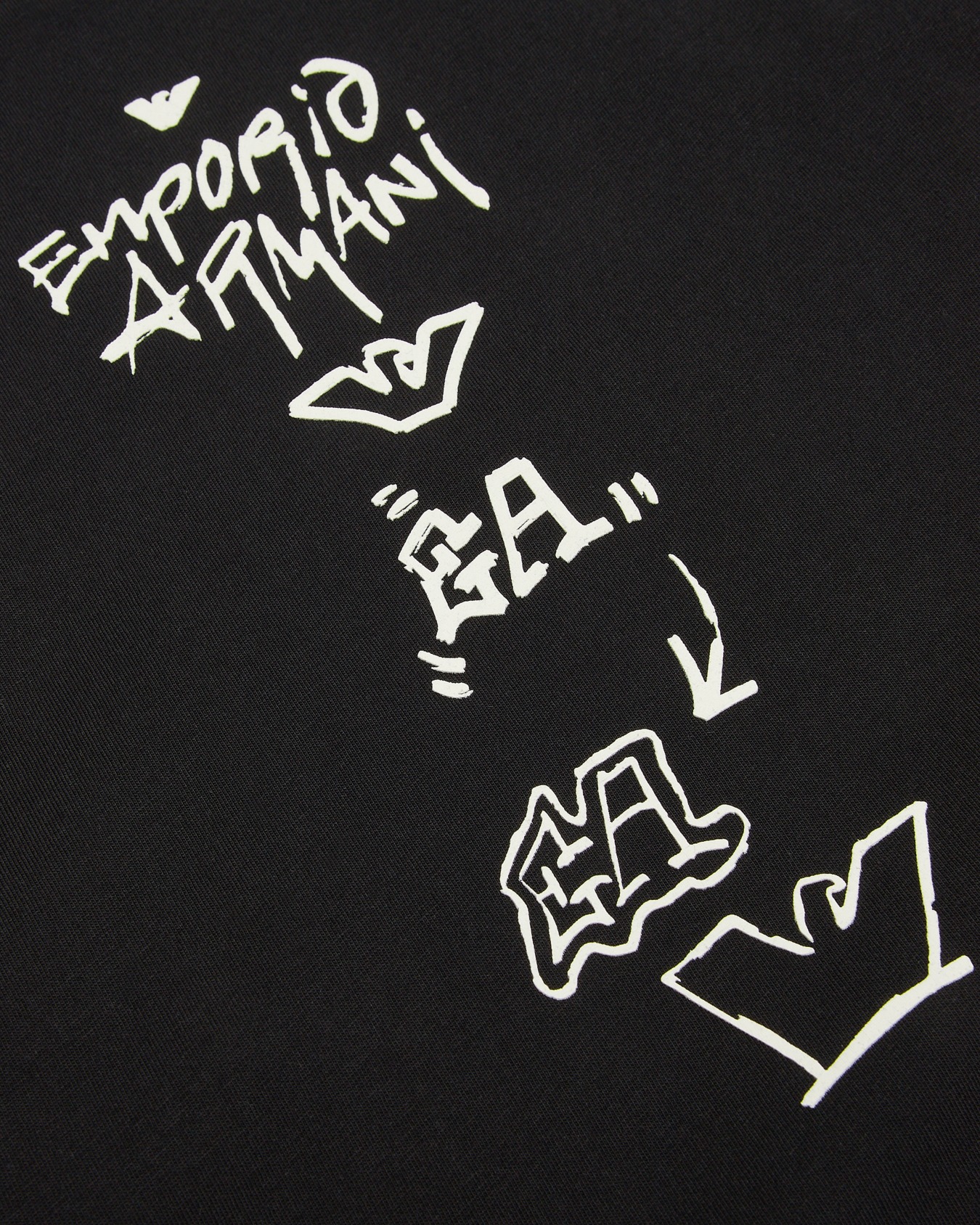ASV EA Crew jersey jumper with a two-piece effect and graffiti logo print Slide 1