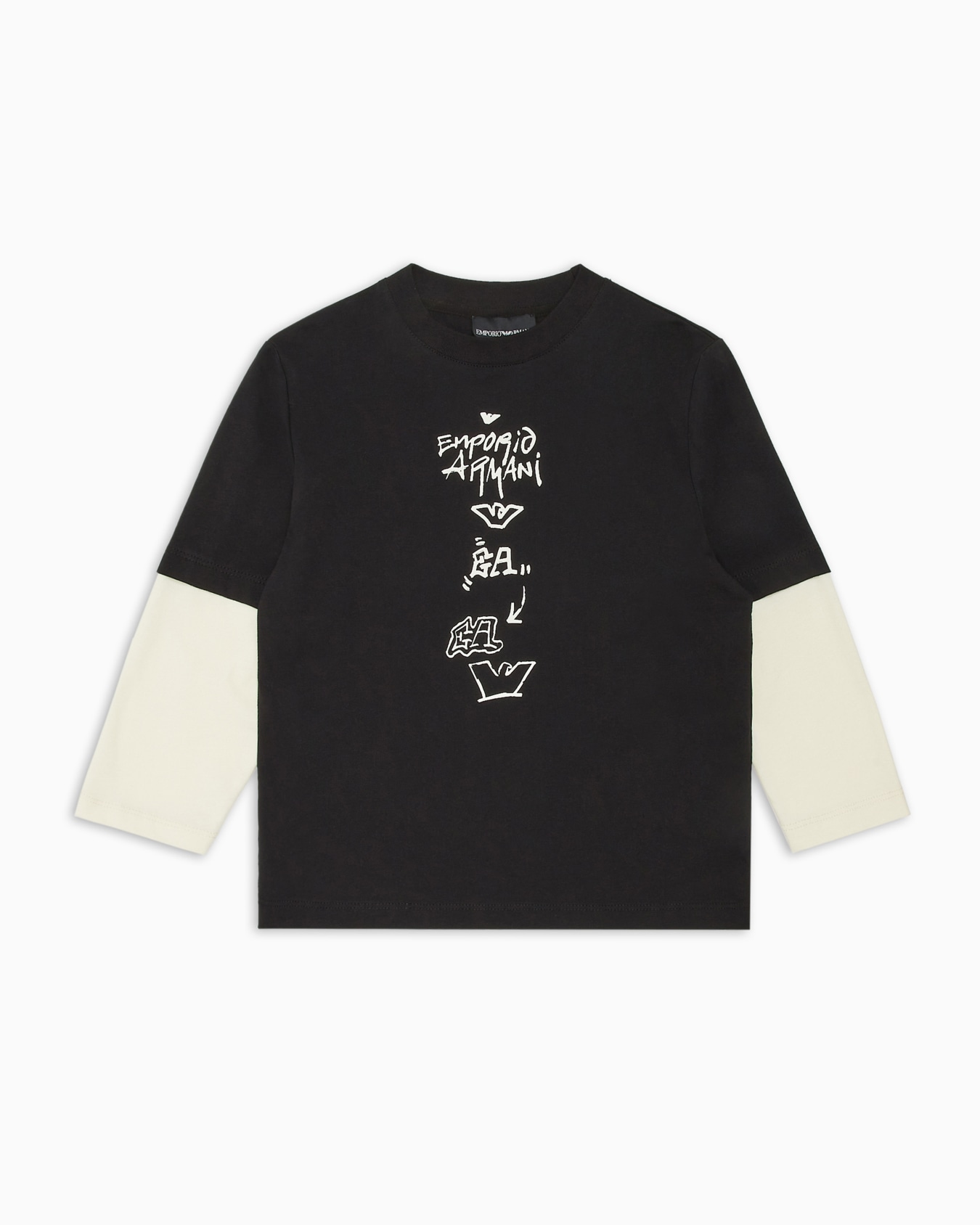 ASV EA Crew jersey jumper with a two-piece effect and graffiti logo print Slide 0
