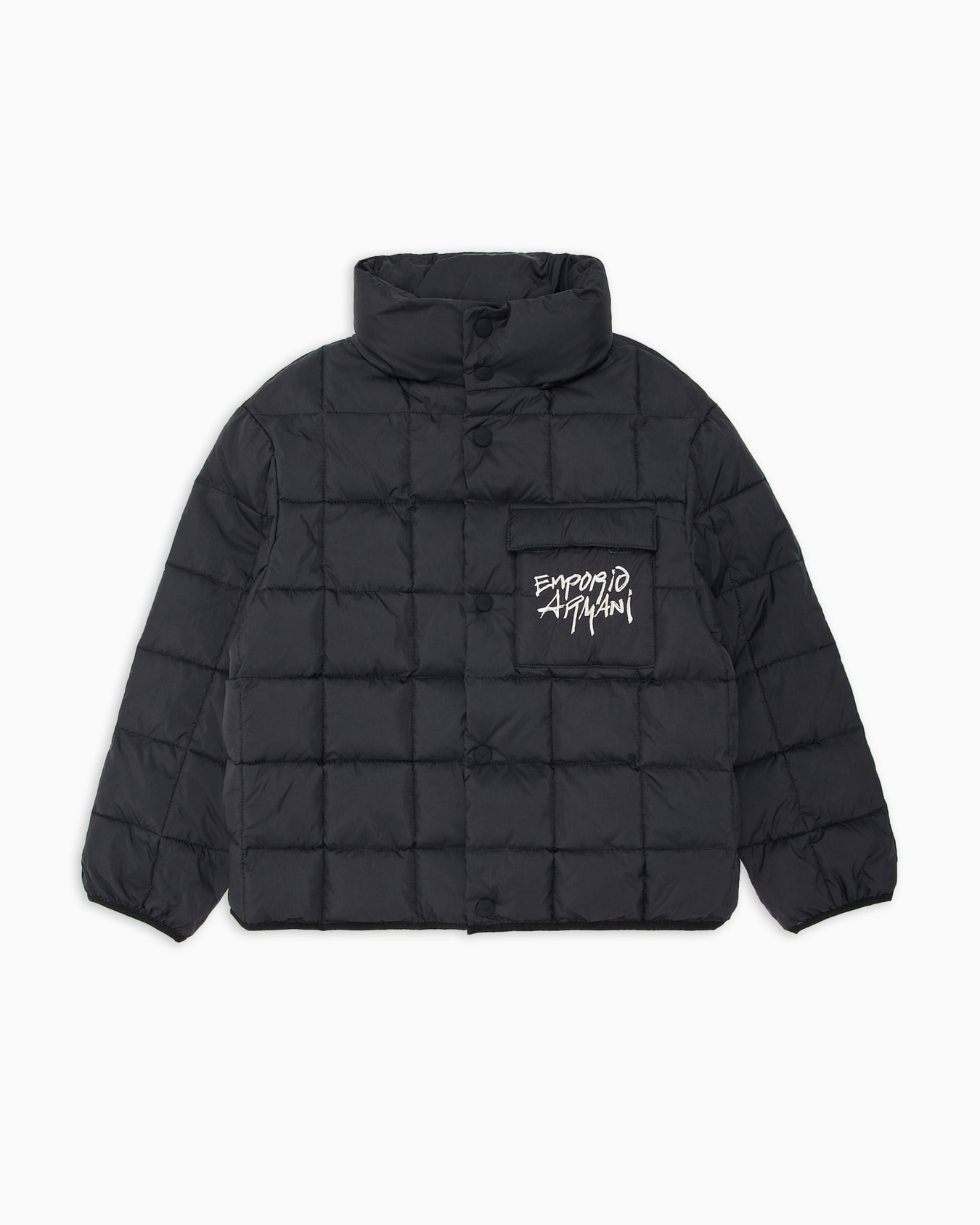 Veste en nylon matelassé avec logo graffiti Diapositive 0