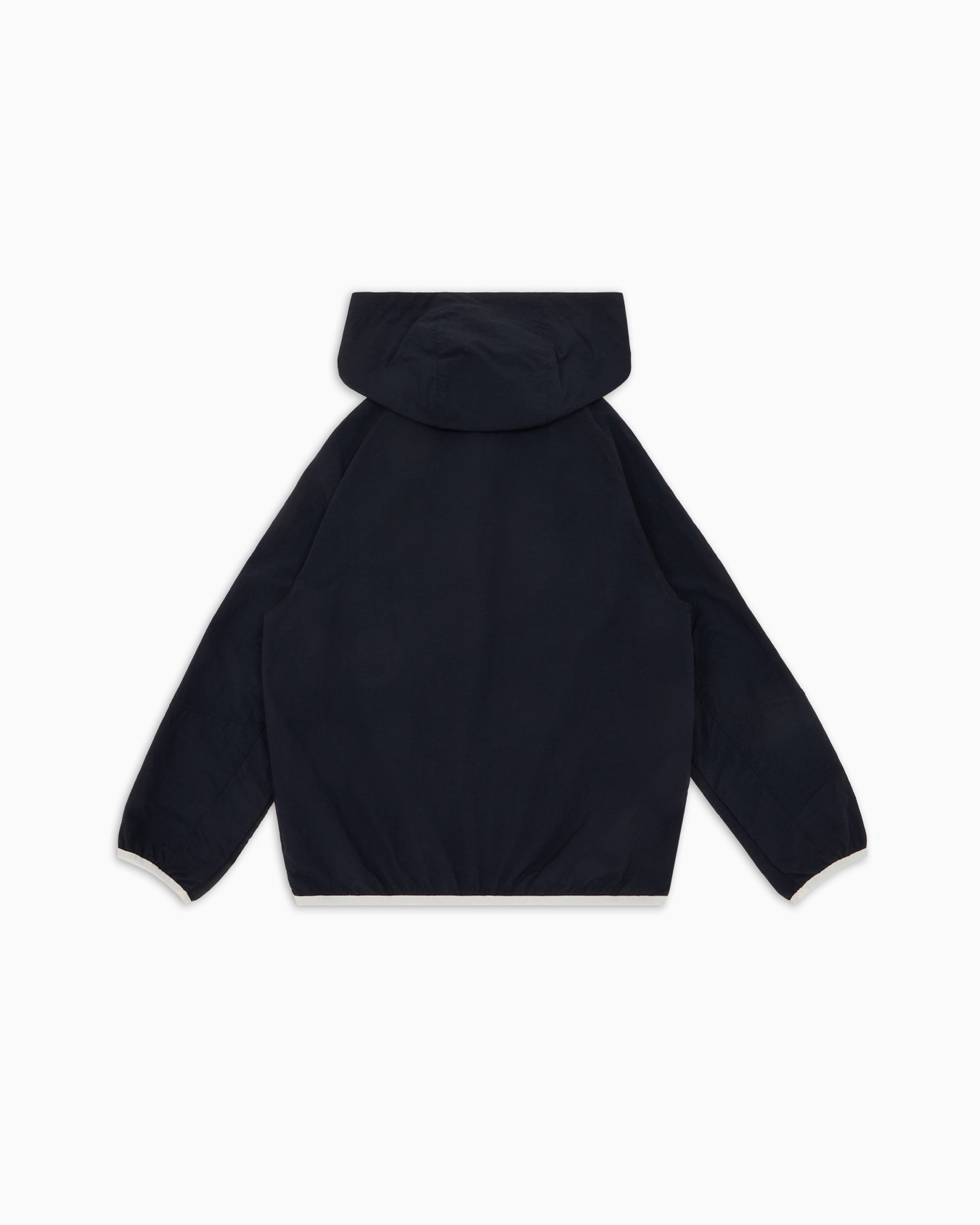 Veste en nylon avec capuche et écusson logo Diapositive 2