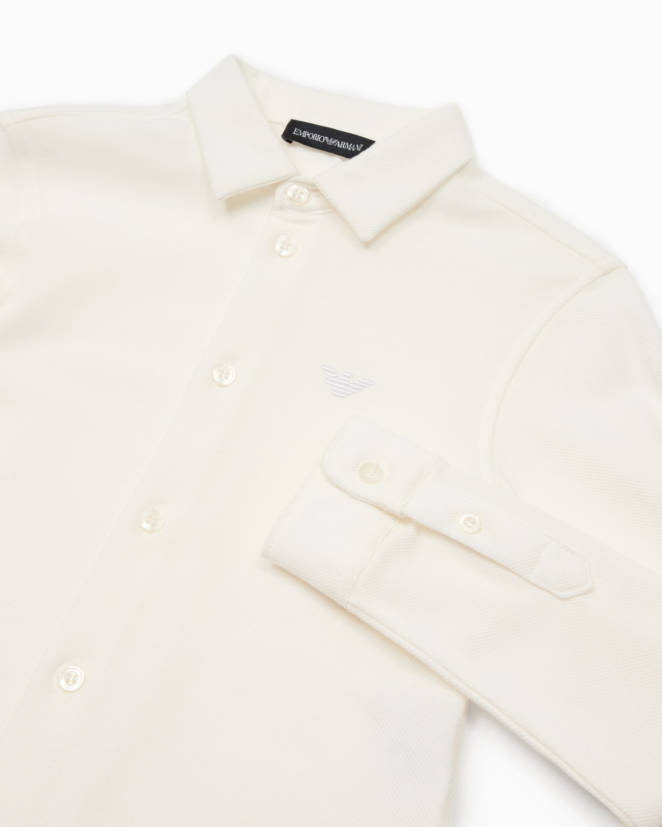 Chemise en piqué avec broderie aigle Diapositive 1