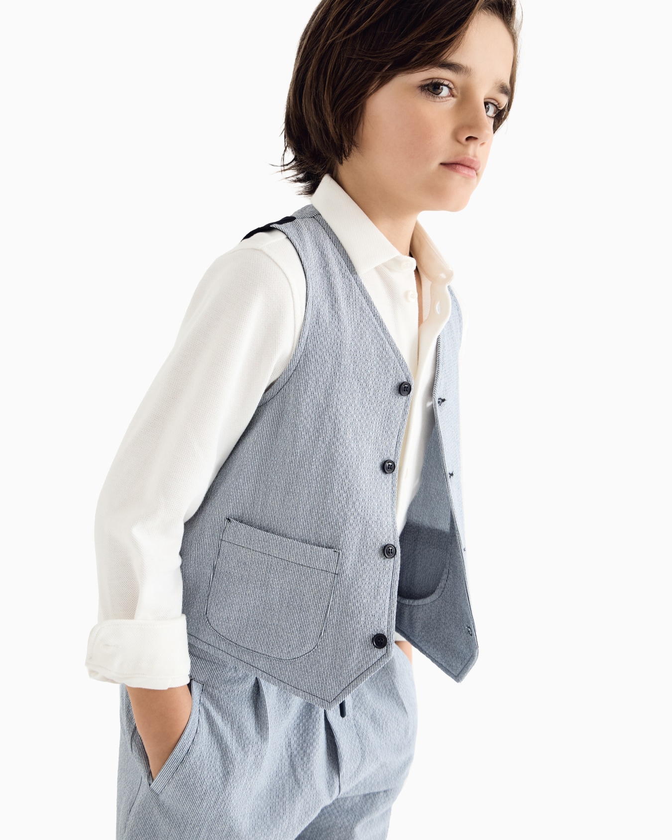 Chemise en piqué avec broderie aigle Diapositive 3