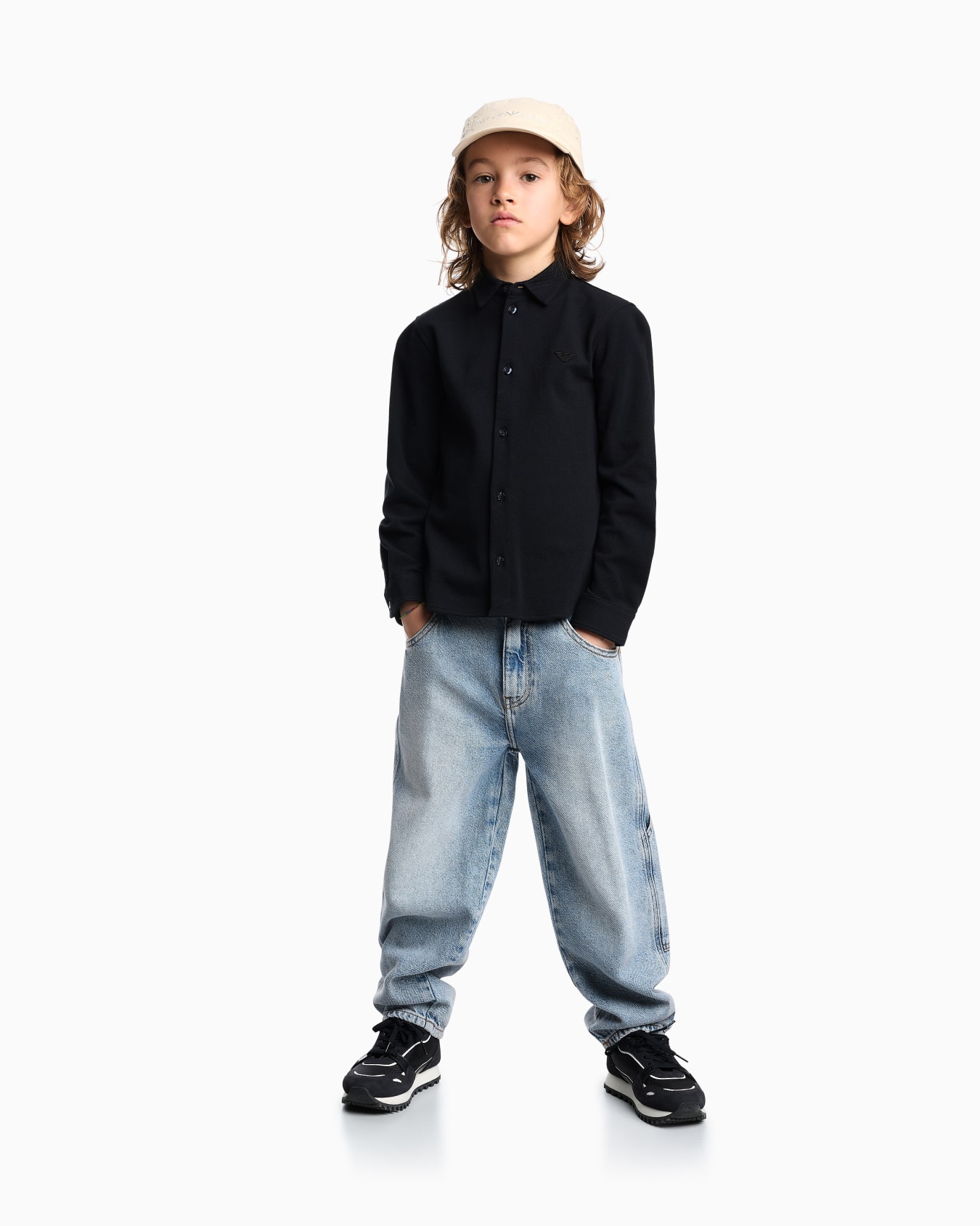 Chemise en piqué avec broderie aigle Diapositive 3
