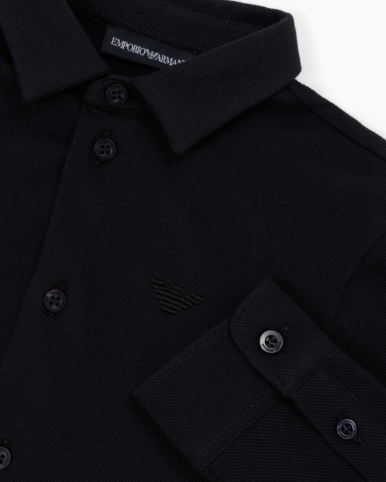 Chemise en piqué avec broderie aigle Diapositive 1
