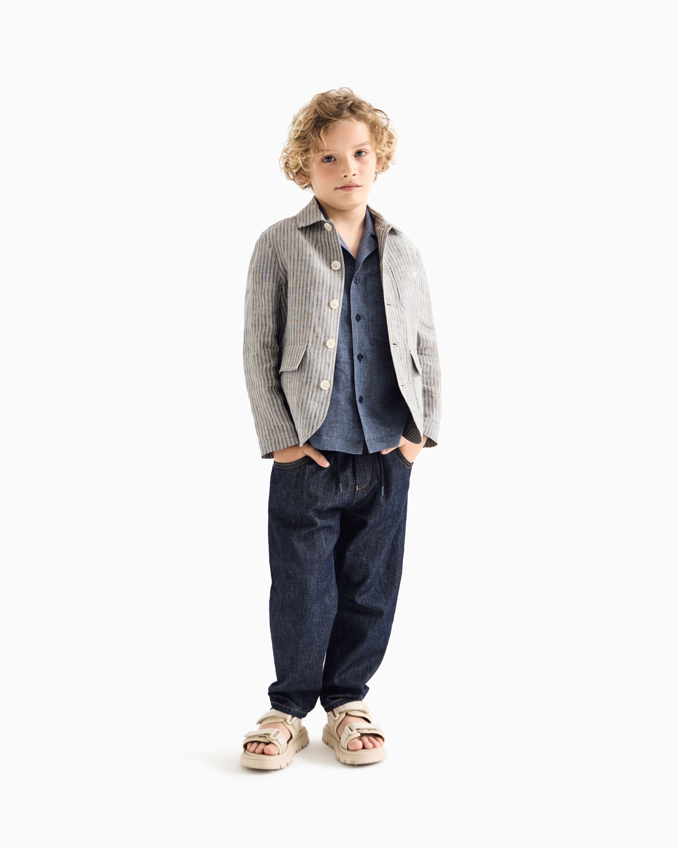 Drawstring-waist denim jeans  Slide 3
