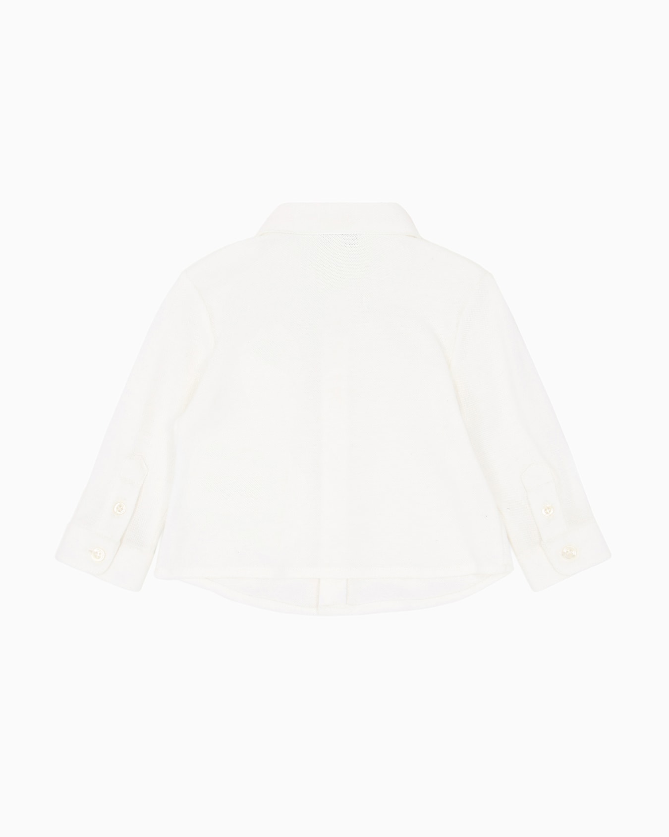 Piqué shirt with eagle embroidery Slide 2