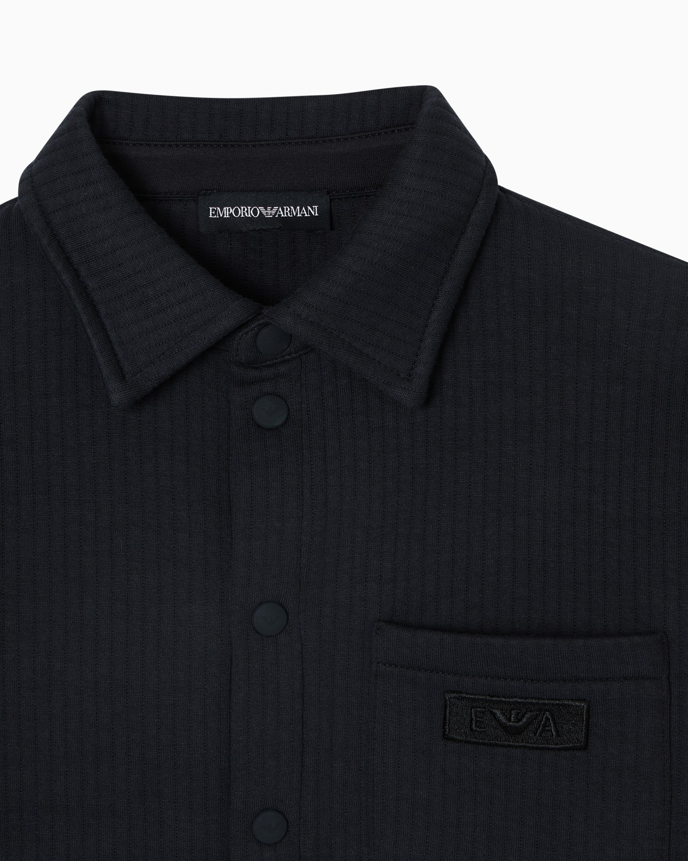 Quilted jersey shirt jacket Slide 1