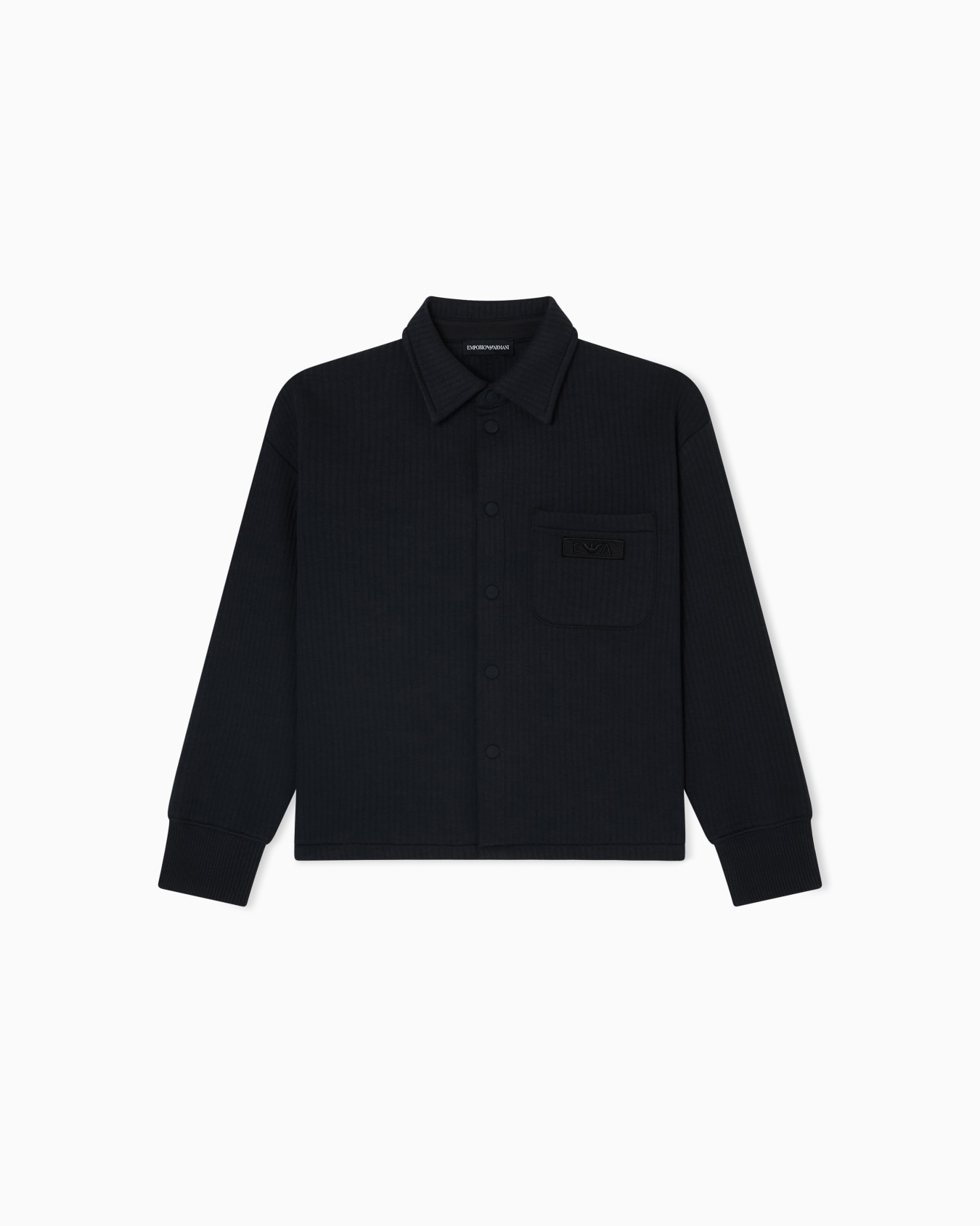 Quilted jersey shirt jacket Slide 0