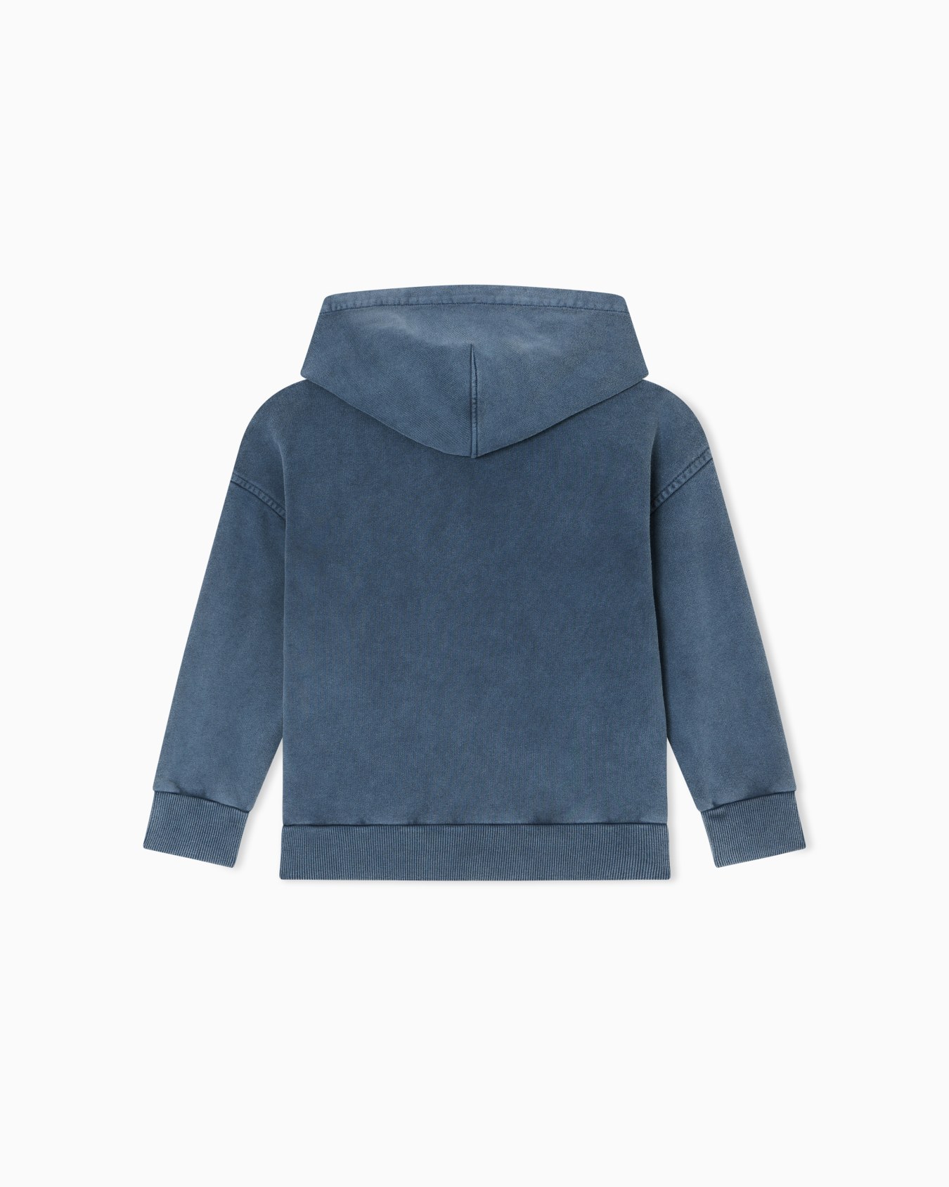 Oversized hooded sweatshirt in garment-dyed jersey Slide 2