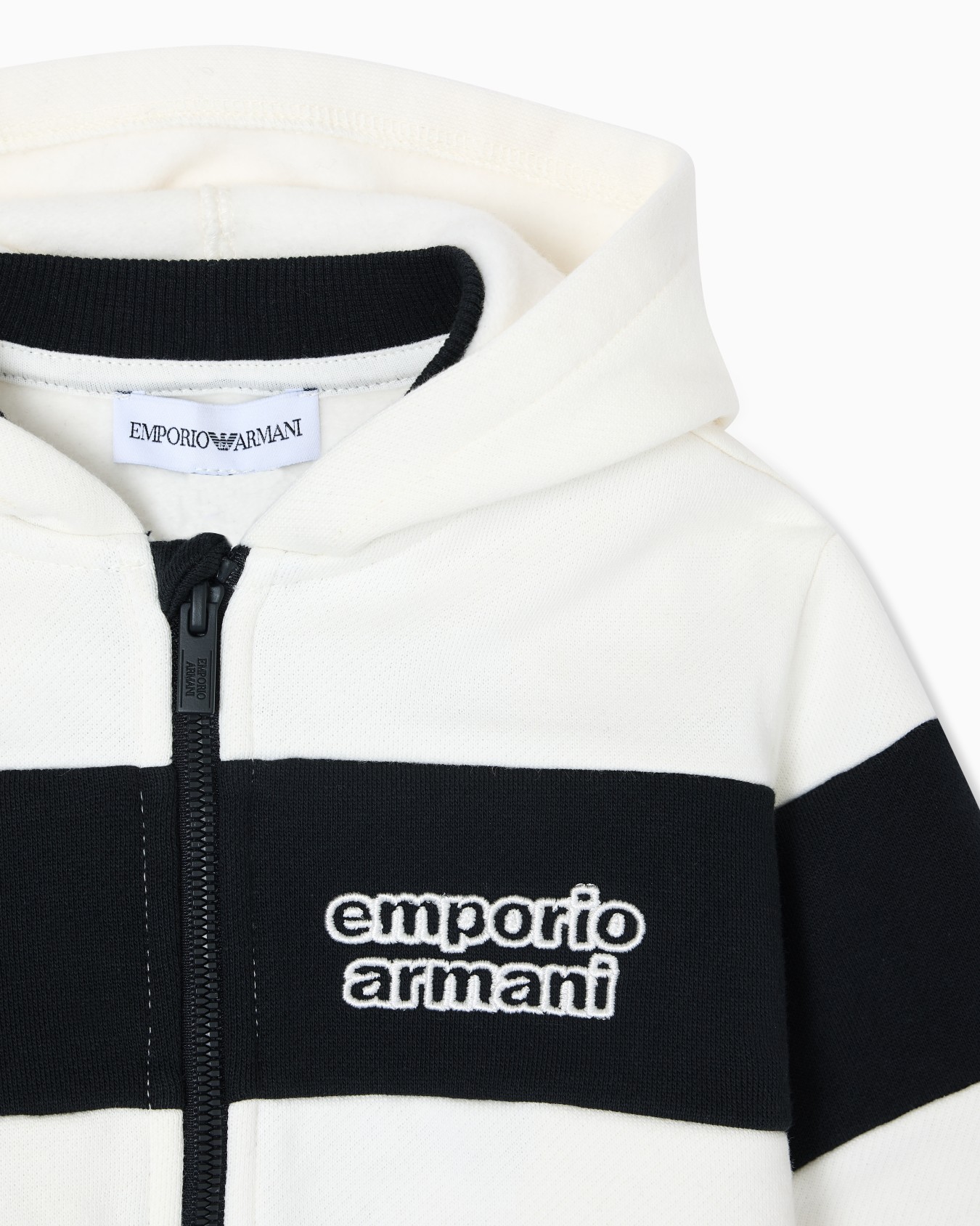 ASV jersey zip-up sweatshirt with a striped motif Slide 1