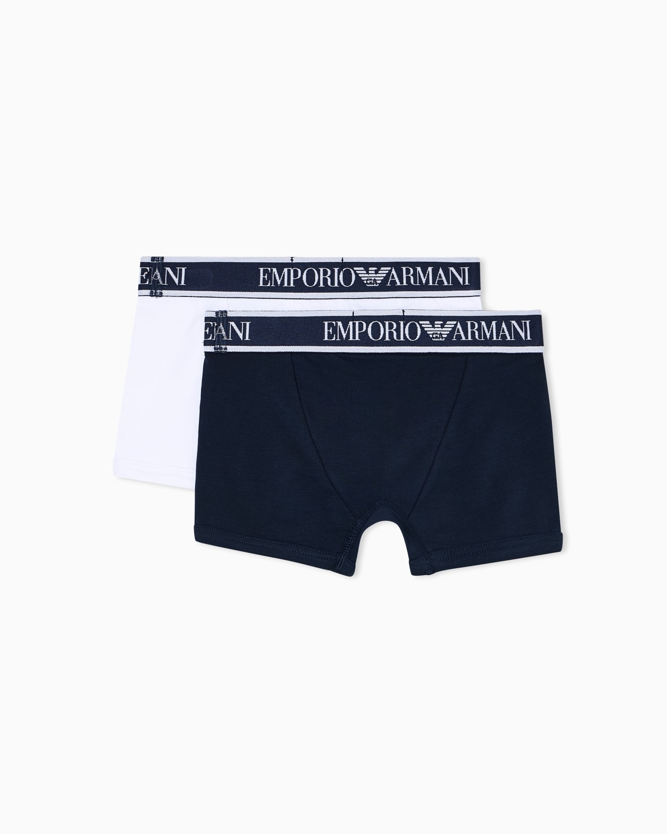 Paquete con dos calzoncillos bóxer de punto con logotipo en la cintura Diapositiva 2