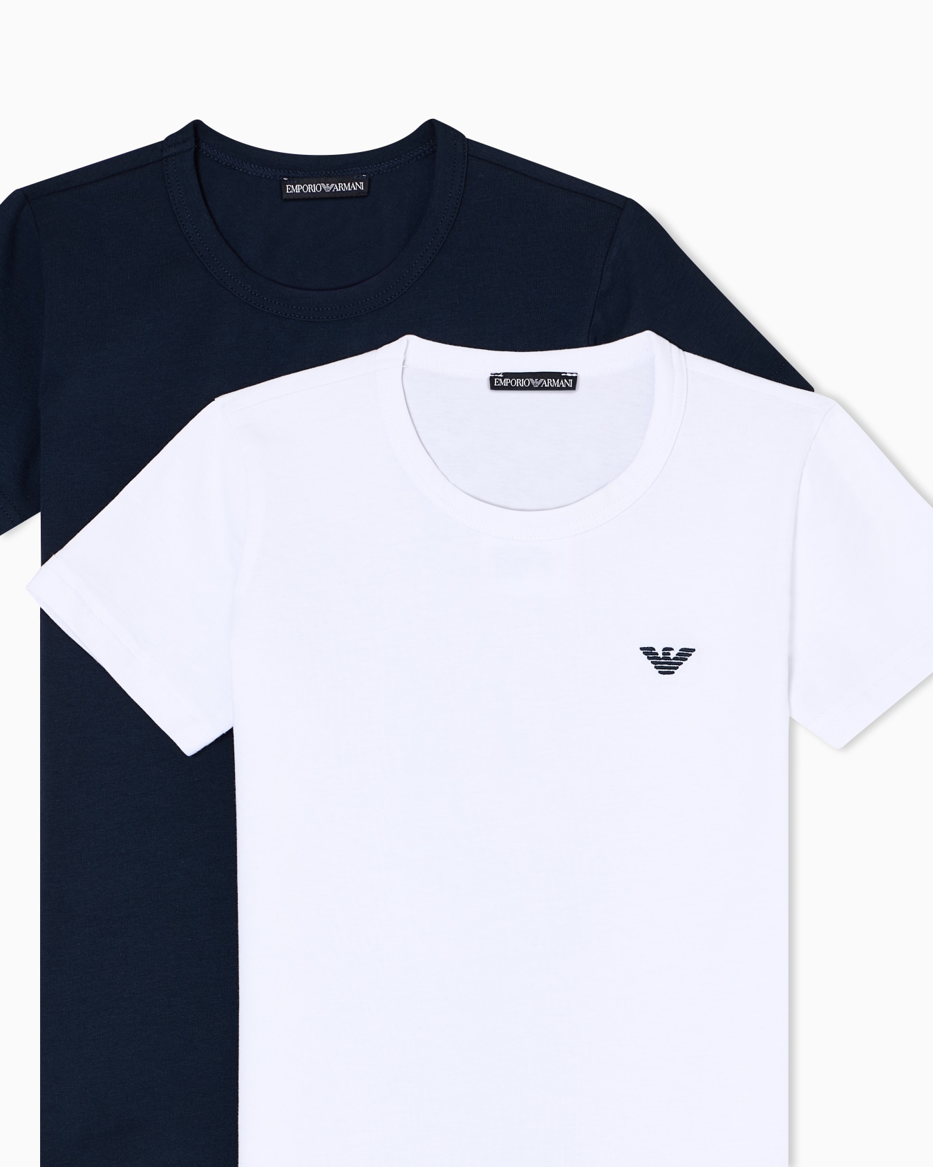 Paquete de 2 camisetas de estar por casa en punto con logotipo Diapositiva 1
