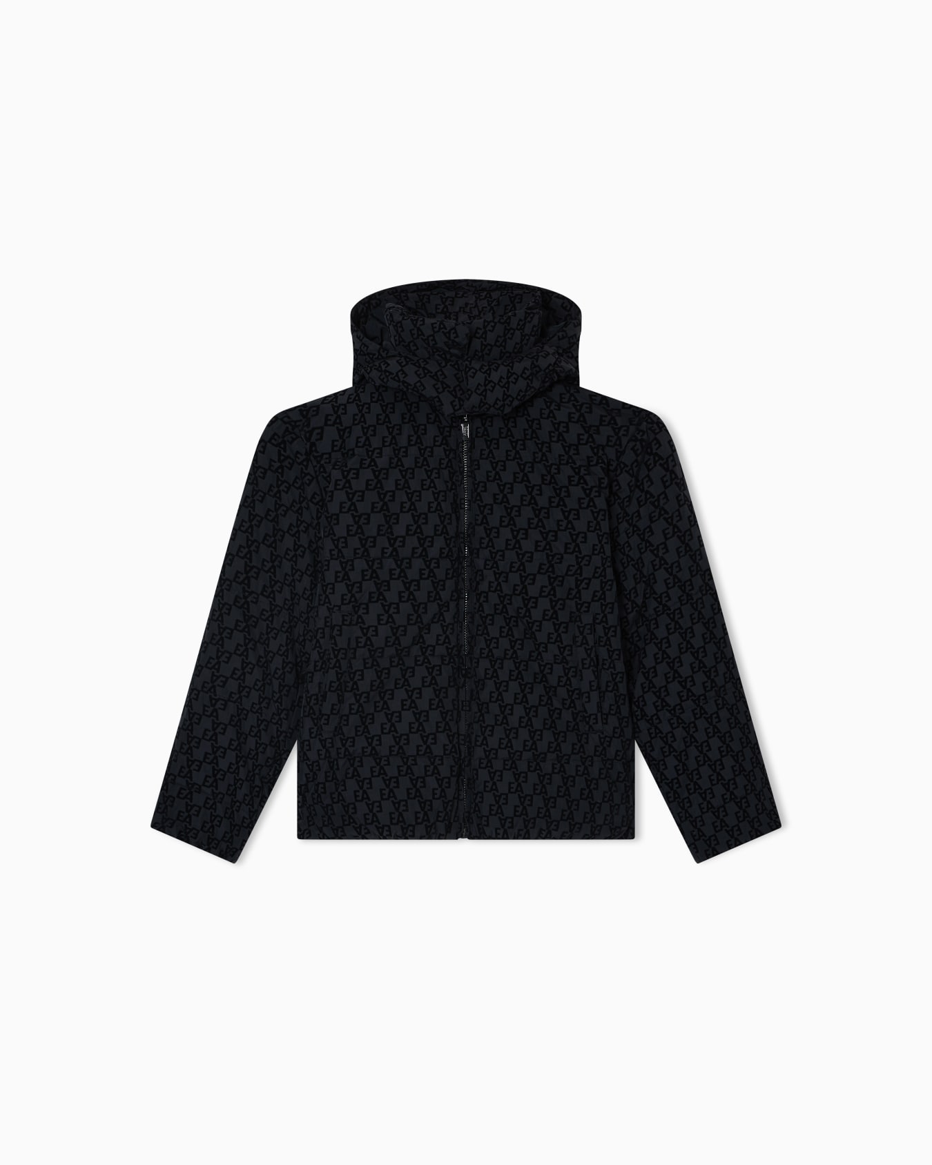 ASV padded jacket with all-over flocked lettering Slide 0