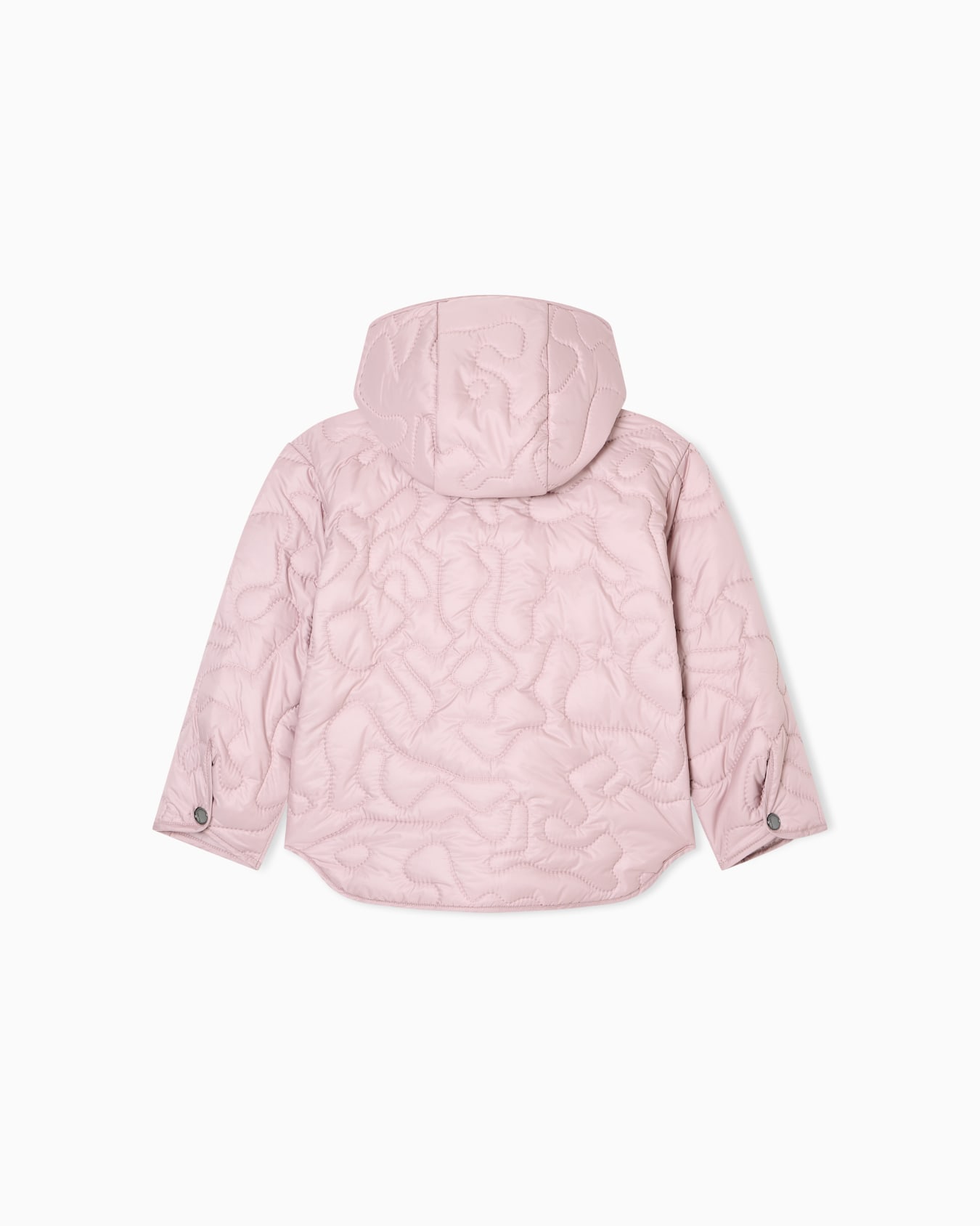 Nylon hooded jacket with 3D quilted-effect embroidery Slide 2