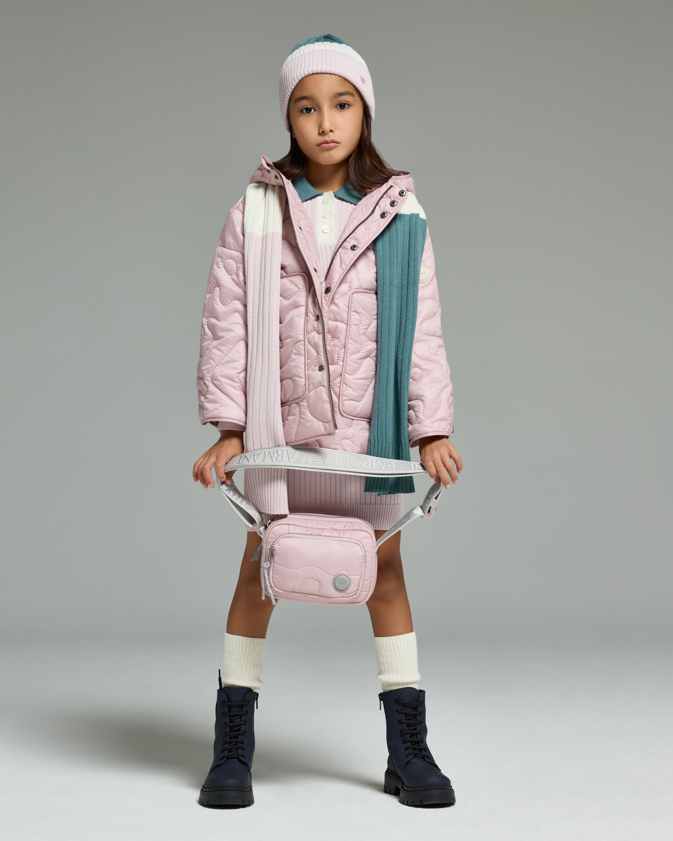 Nylon hooded jacket with 3D quilted-effect embroidery Slide 3