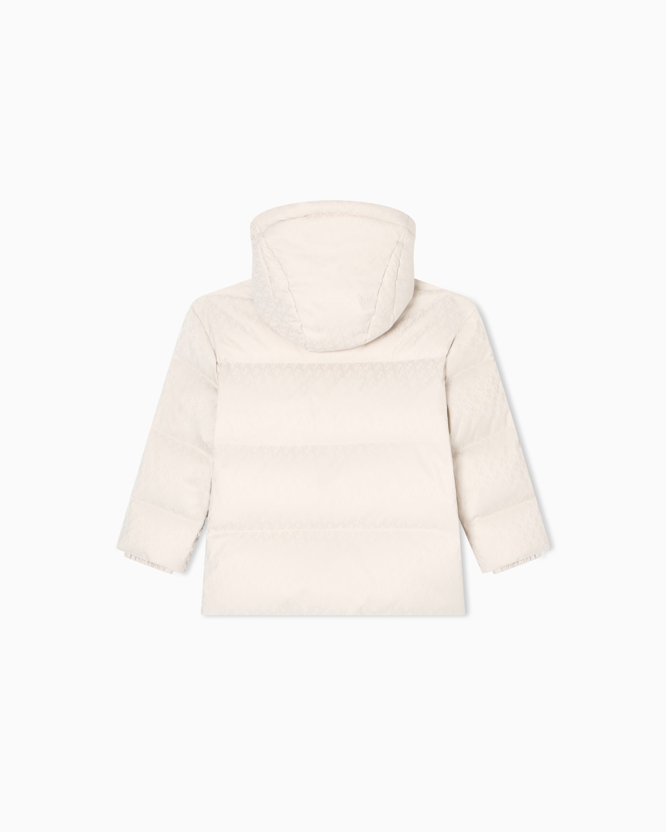 ASV jacquard nylon hooded down jacket with all-over logo Slide 2