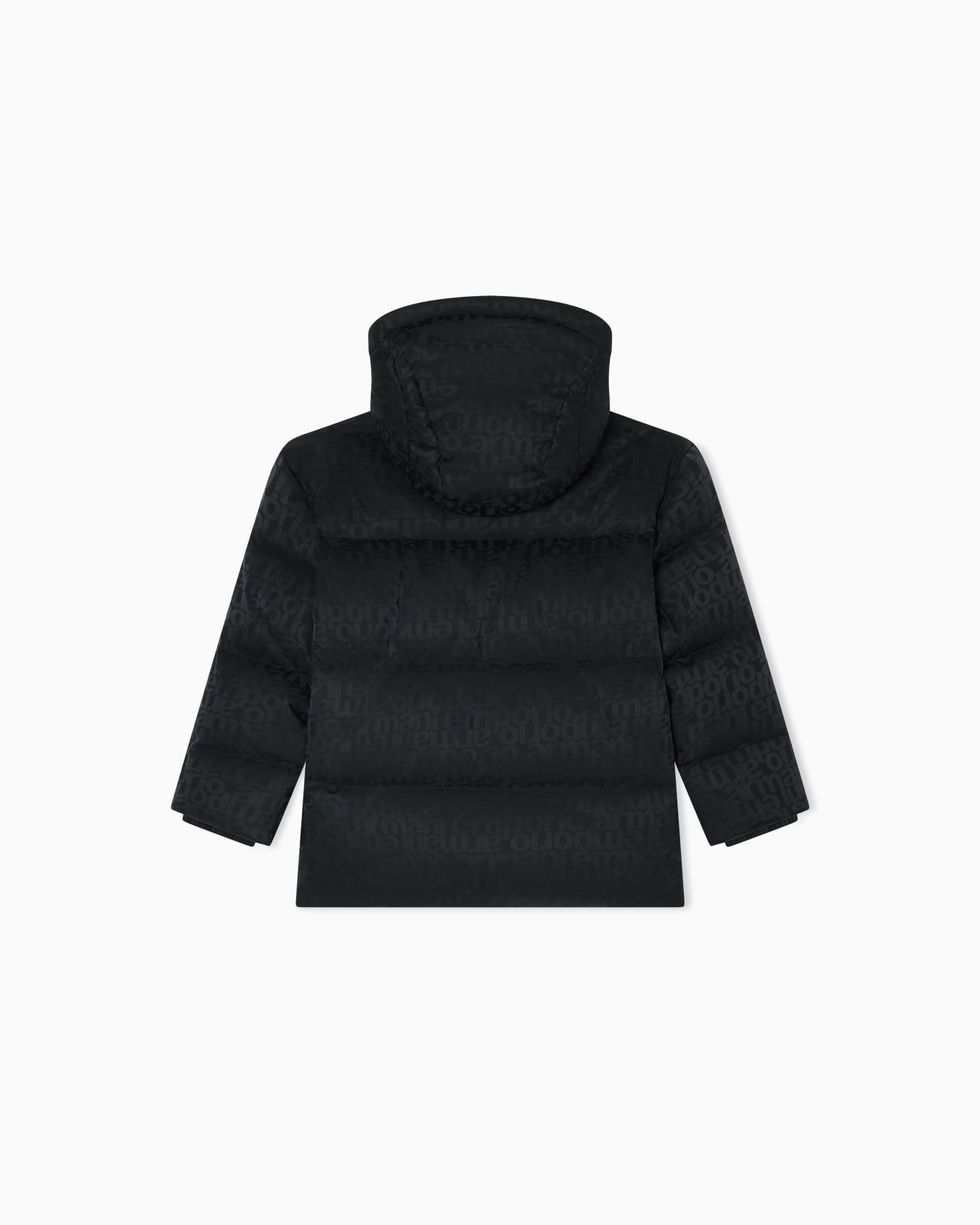 ASV jacquard nylon hooded down jacket with all-over logo Slide 2